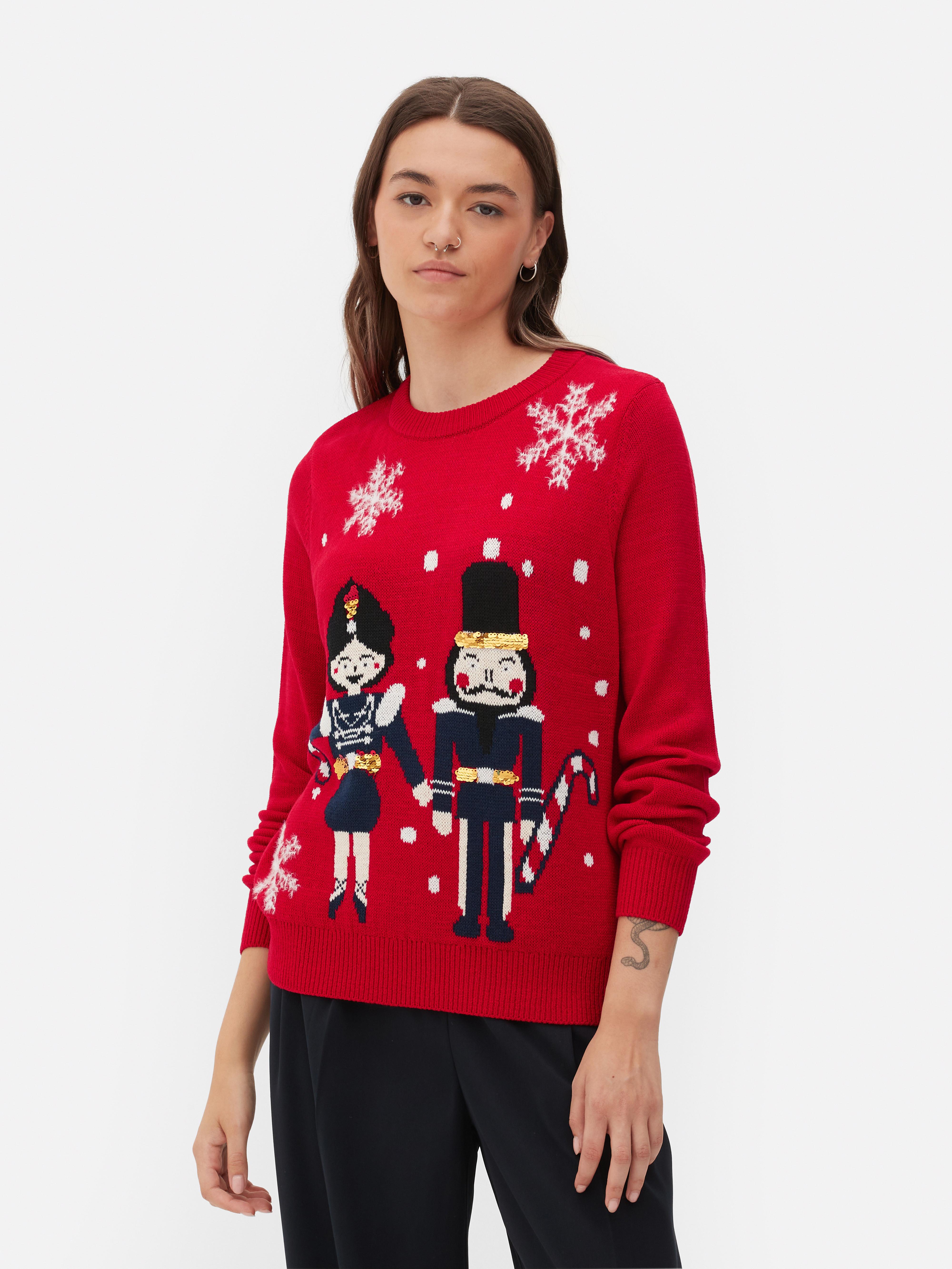 Gebreide kersttrui voor vrouwen