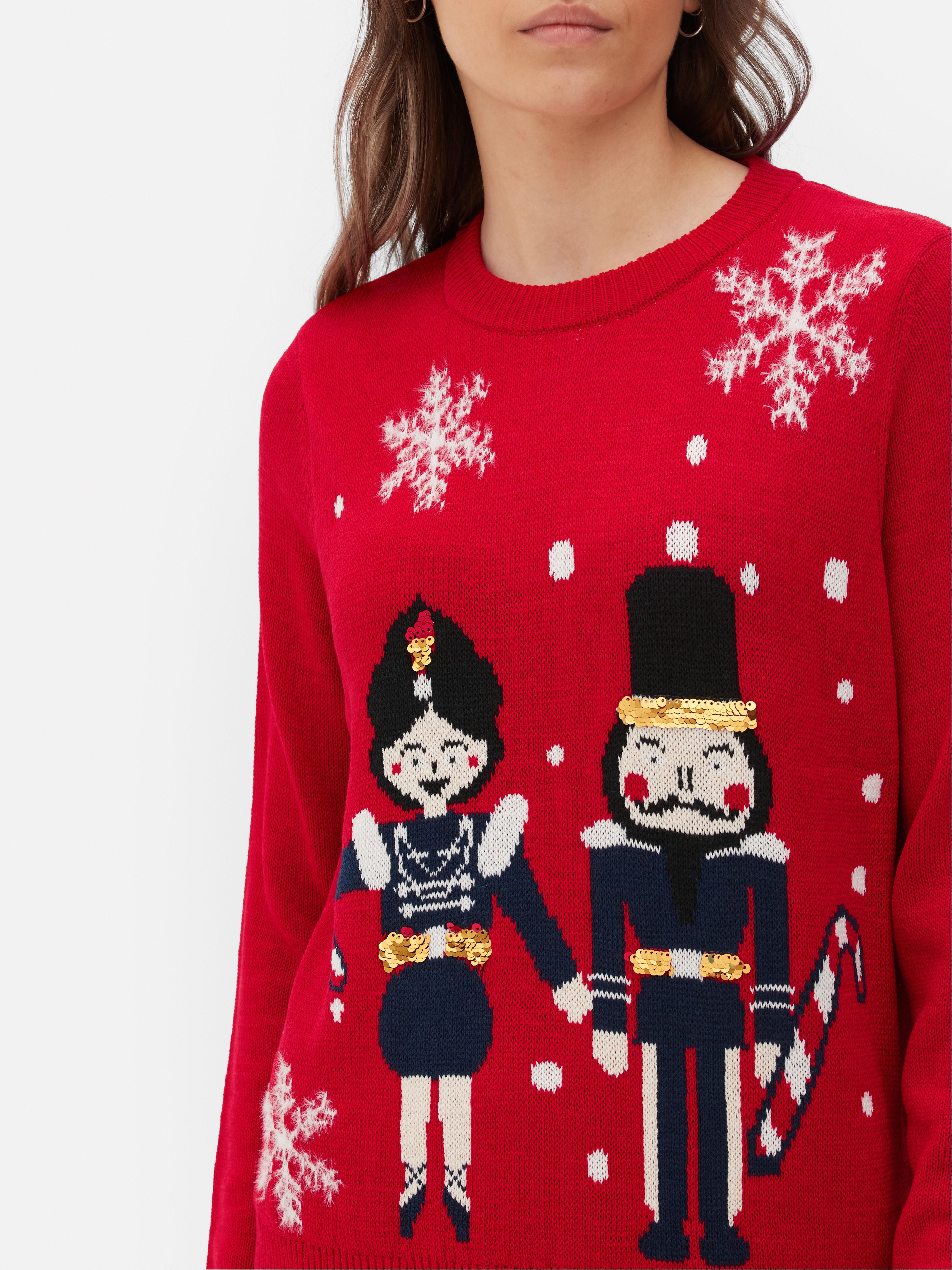 Gebreide kersttrui voor vrouwen