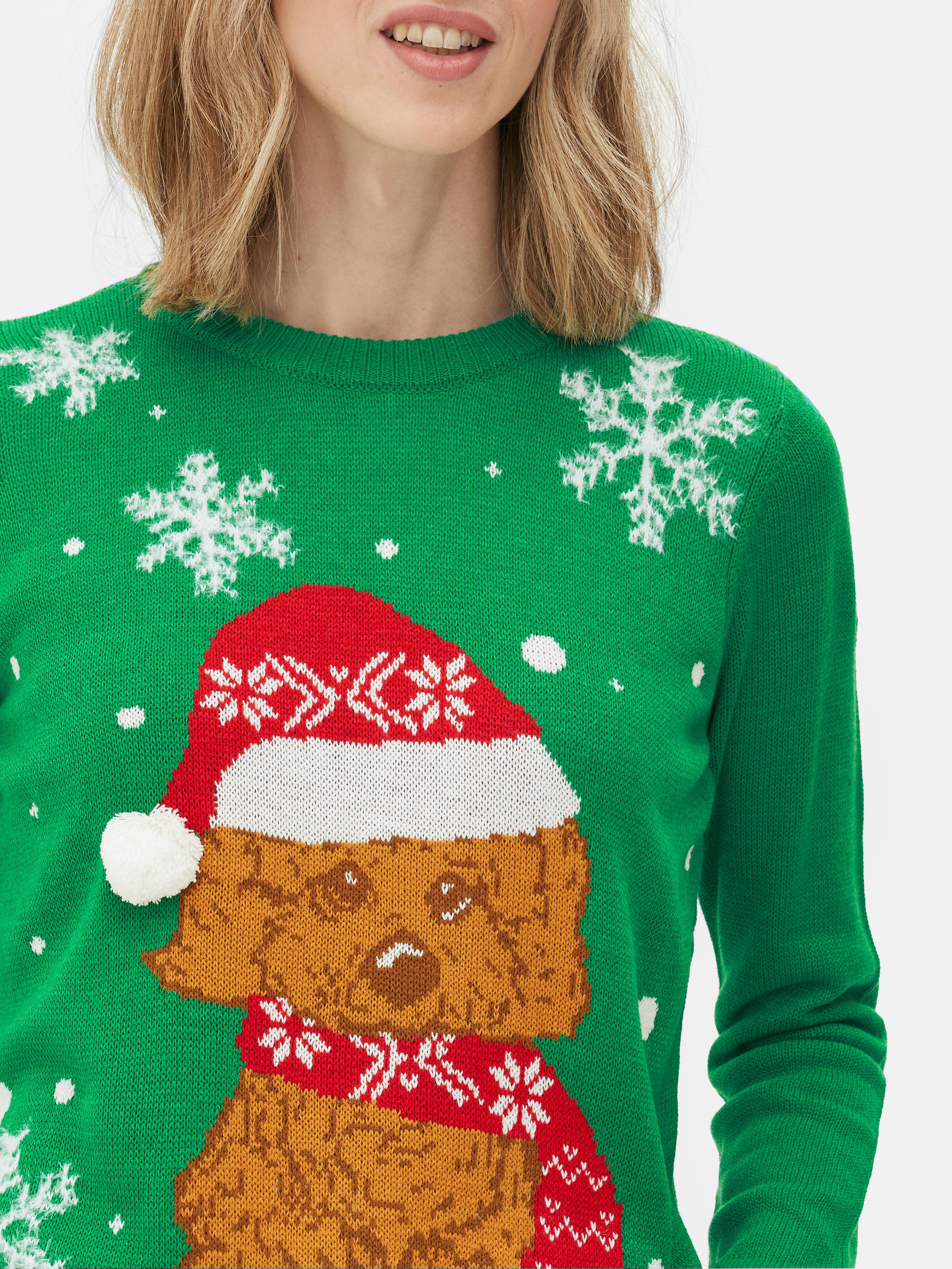Gebreide kersttrui voor vrouwen