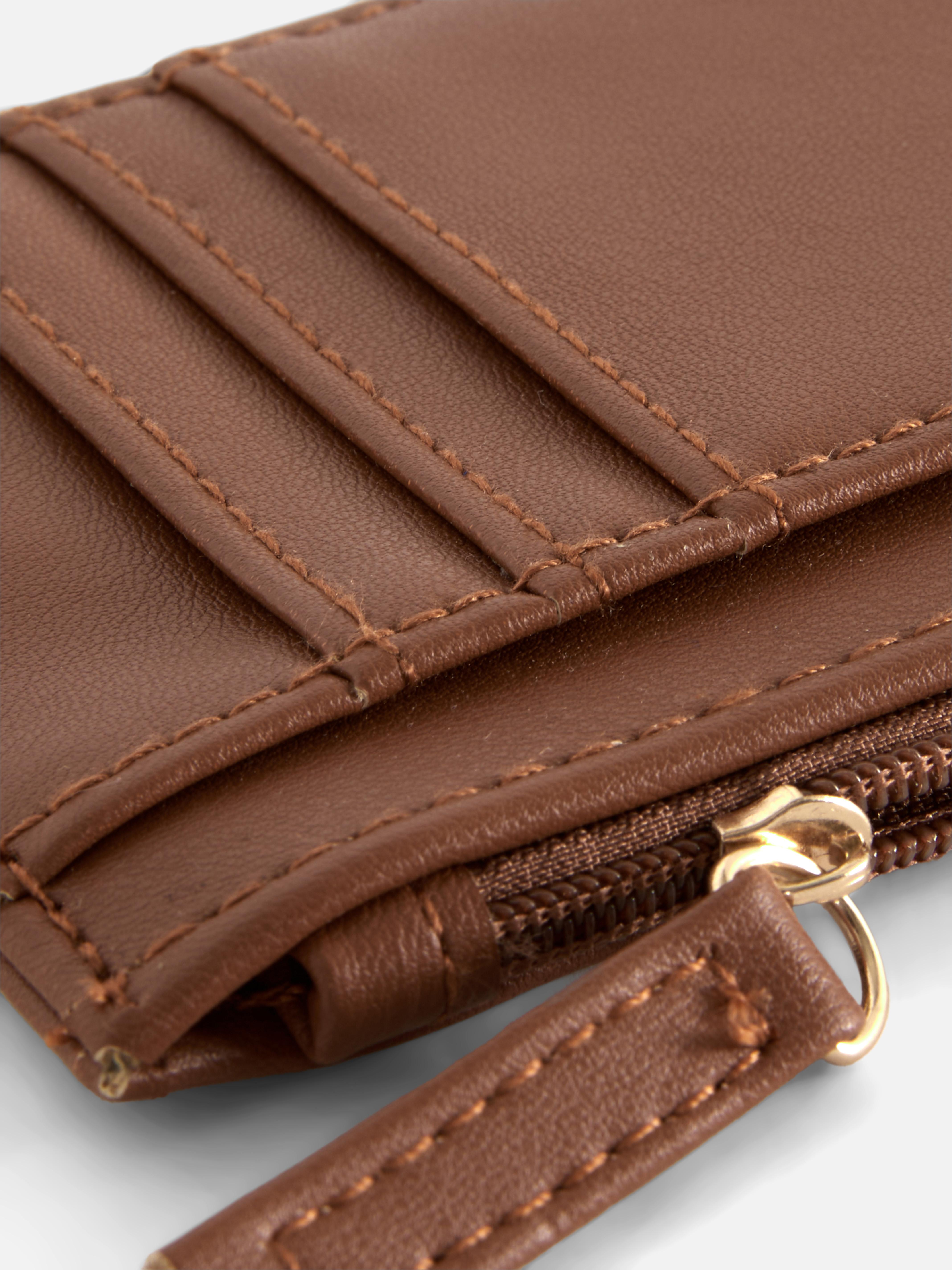 Womens Tan Faux Leather Card Holder Primark