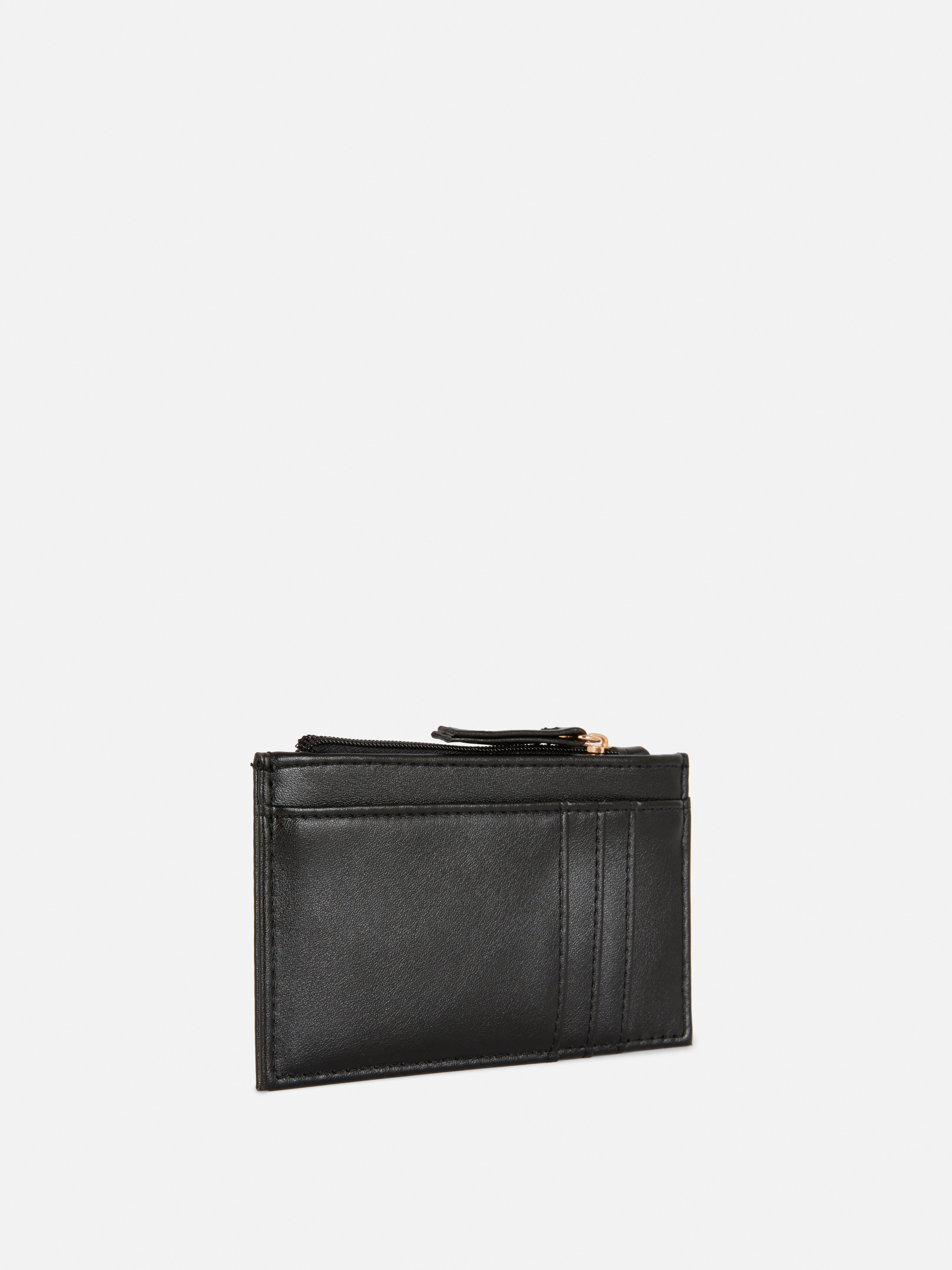 Womens Black Faux Leather Card Holder | Primark