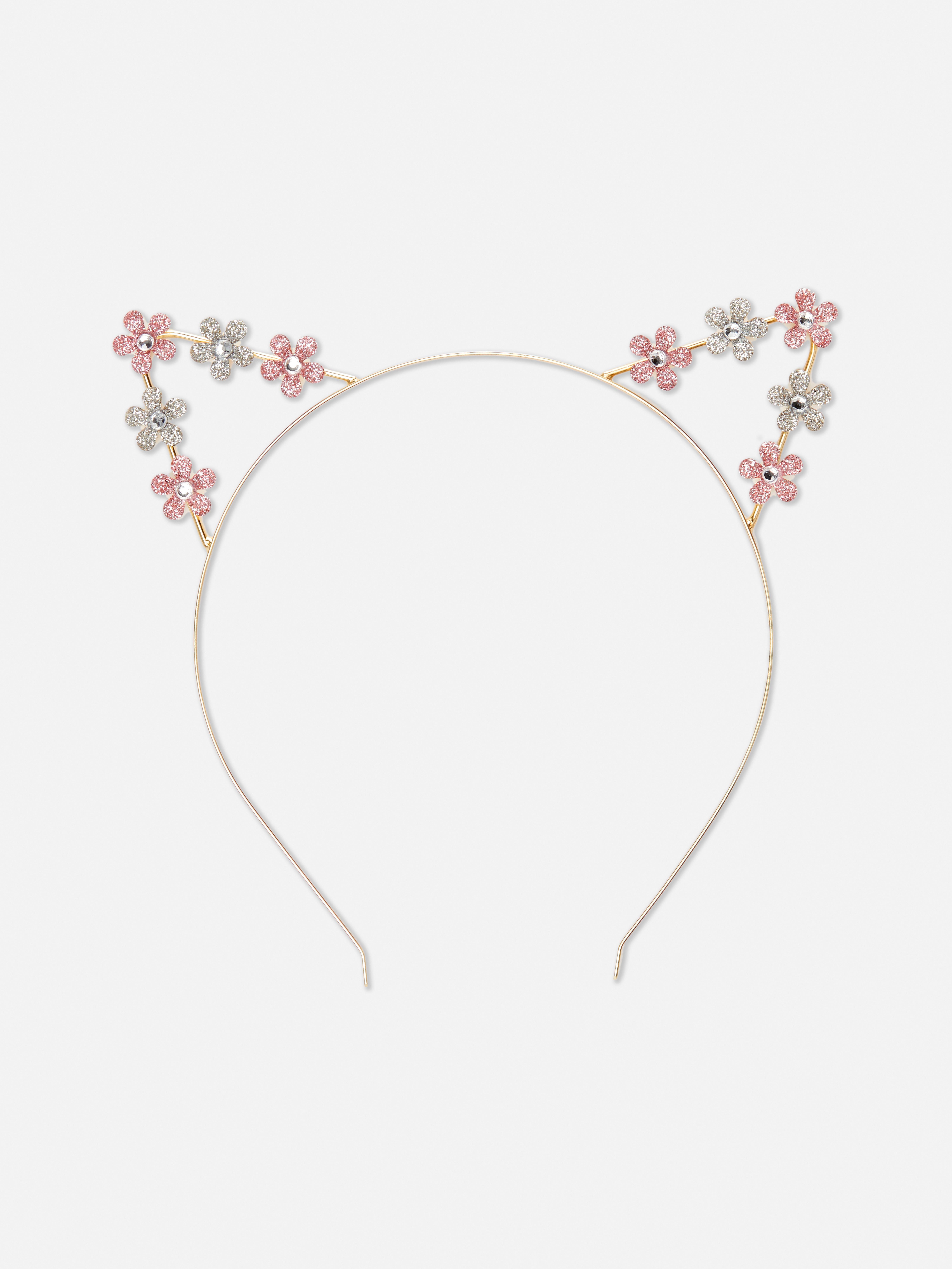 Diamanté Flower Cat Ear Headband