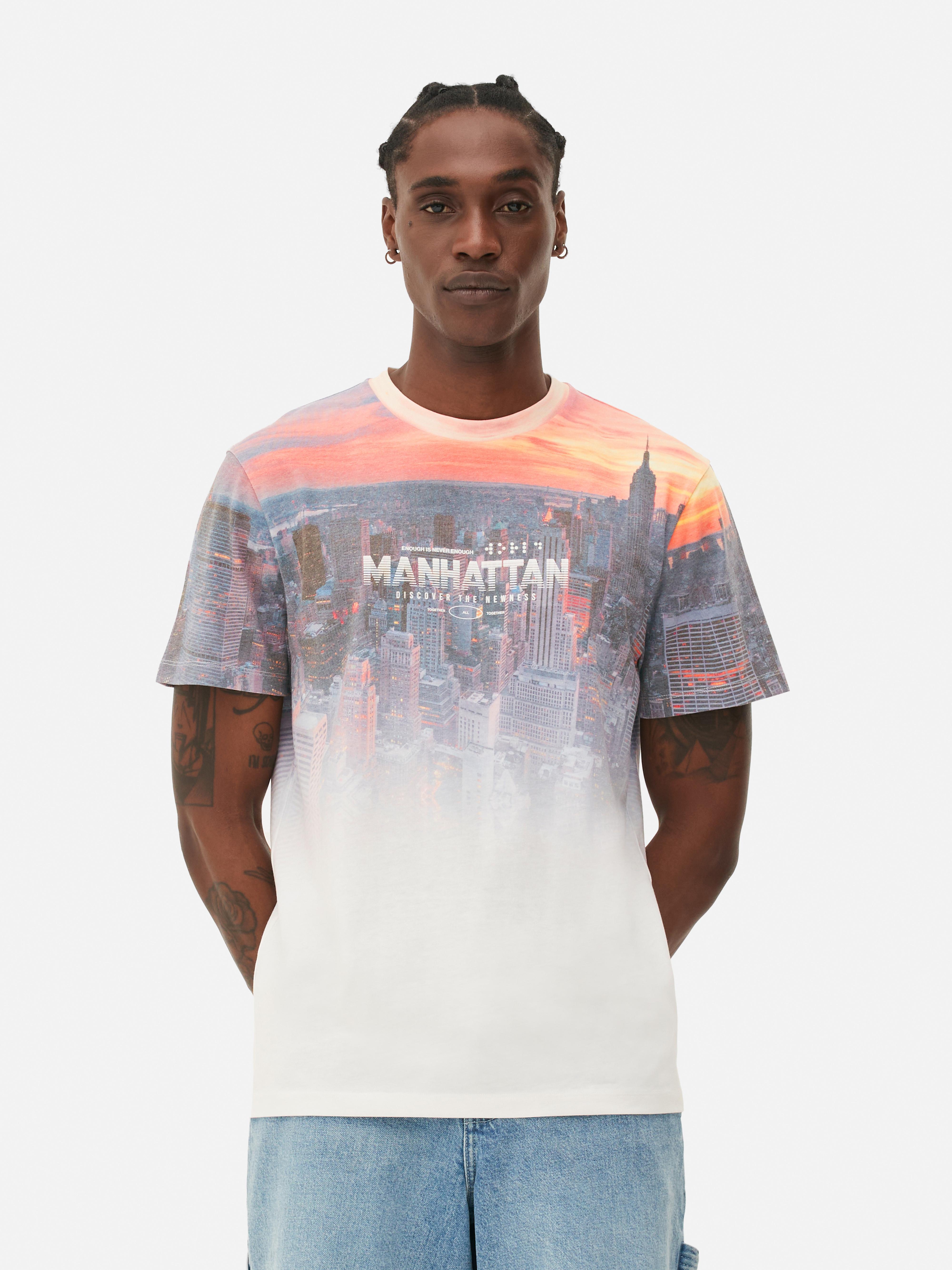 T shirt Manhattan Skyline Multicolore Homme Primark