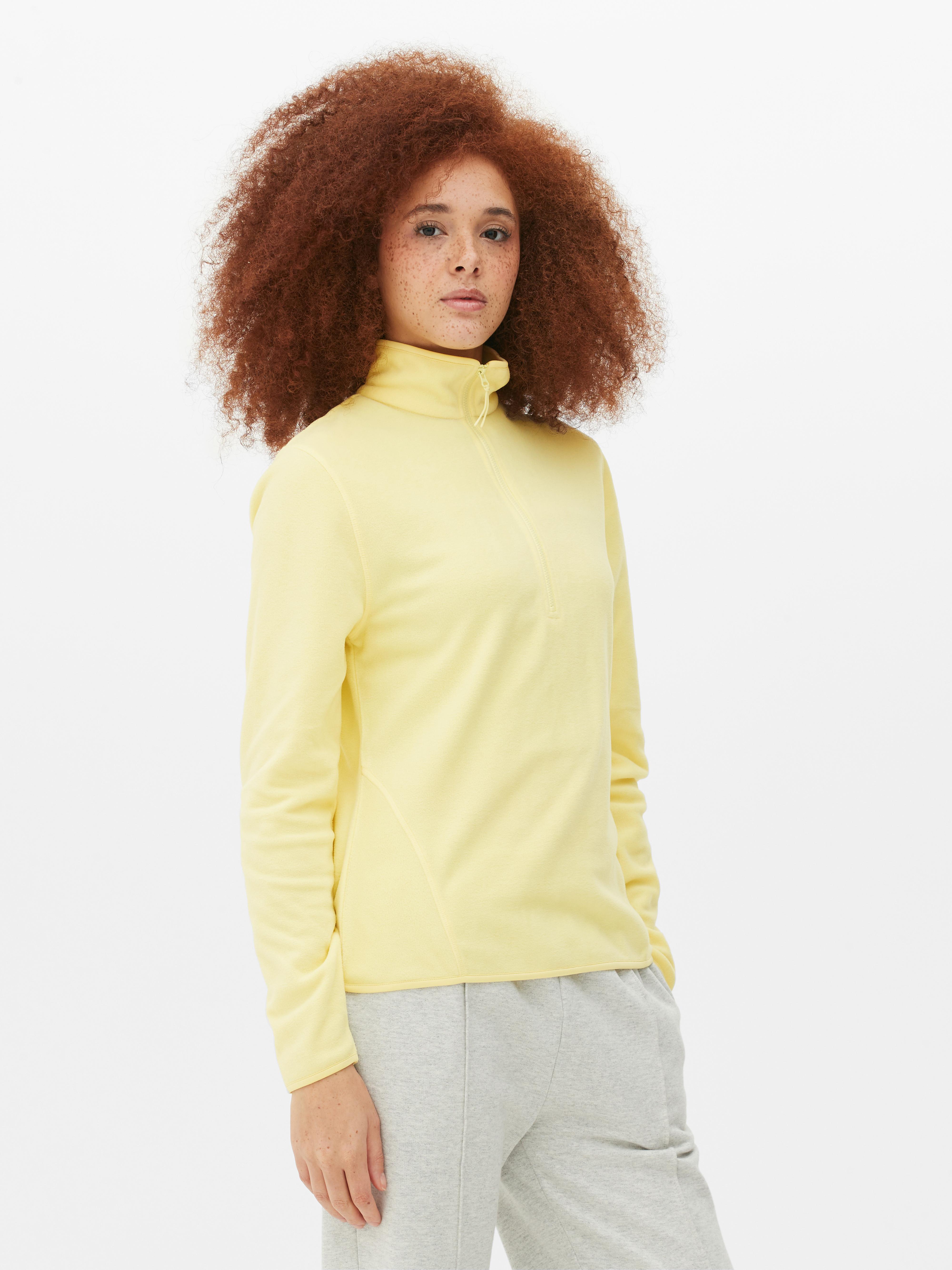 Primark Womens Yellow Scoop Neck Polyester Pullover Jumper Size L 