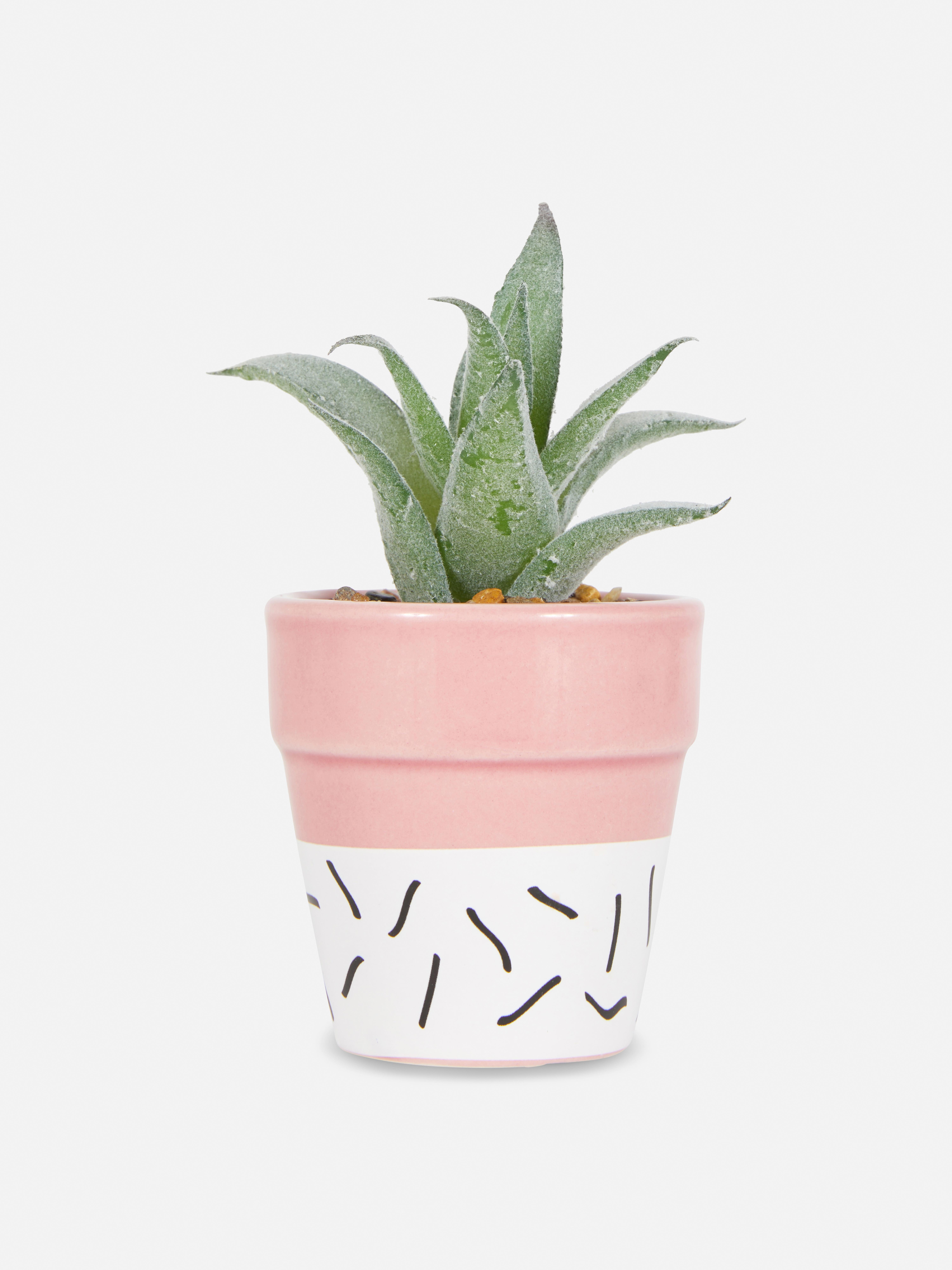 Pink Faux Succulent in Colourful Pot Primark