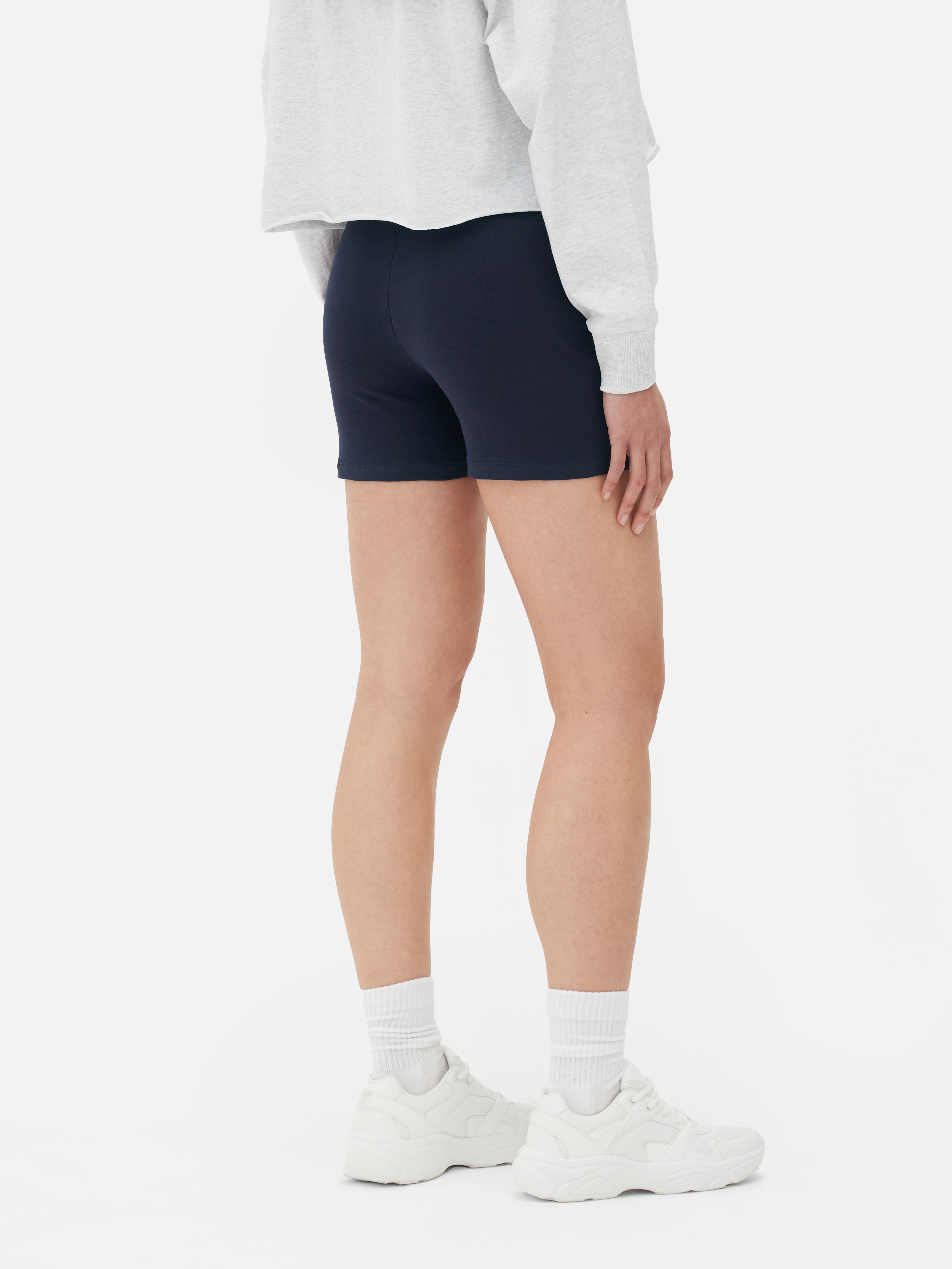 Womens Navy 2pk High-Waisted Yoga Shorts | Primark