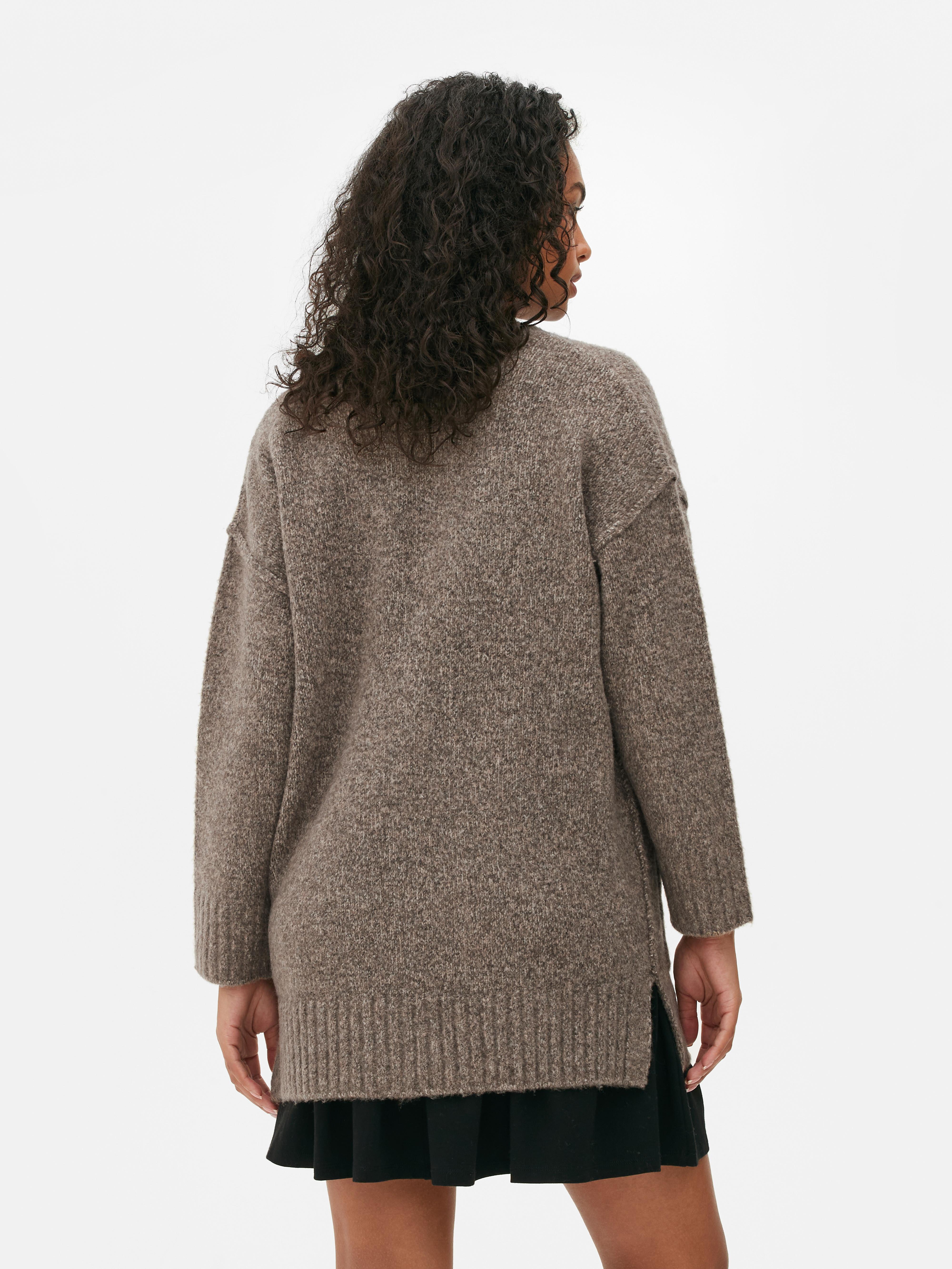 V Neck Textured Cardigan