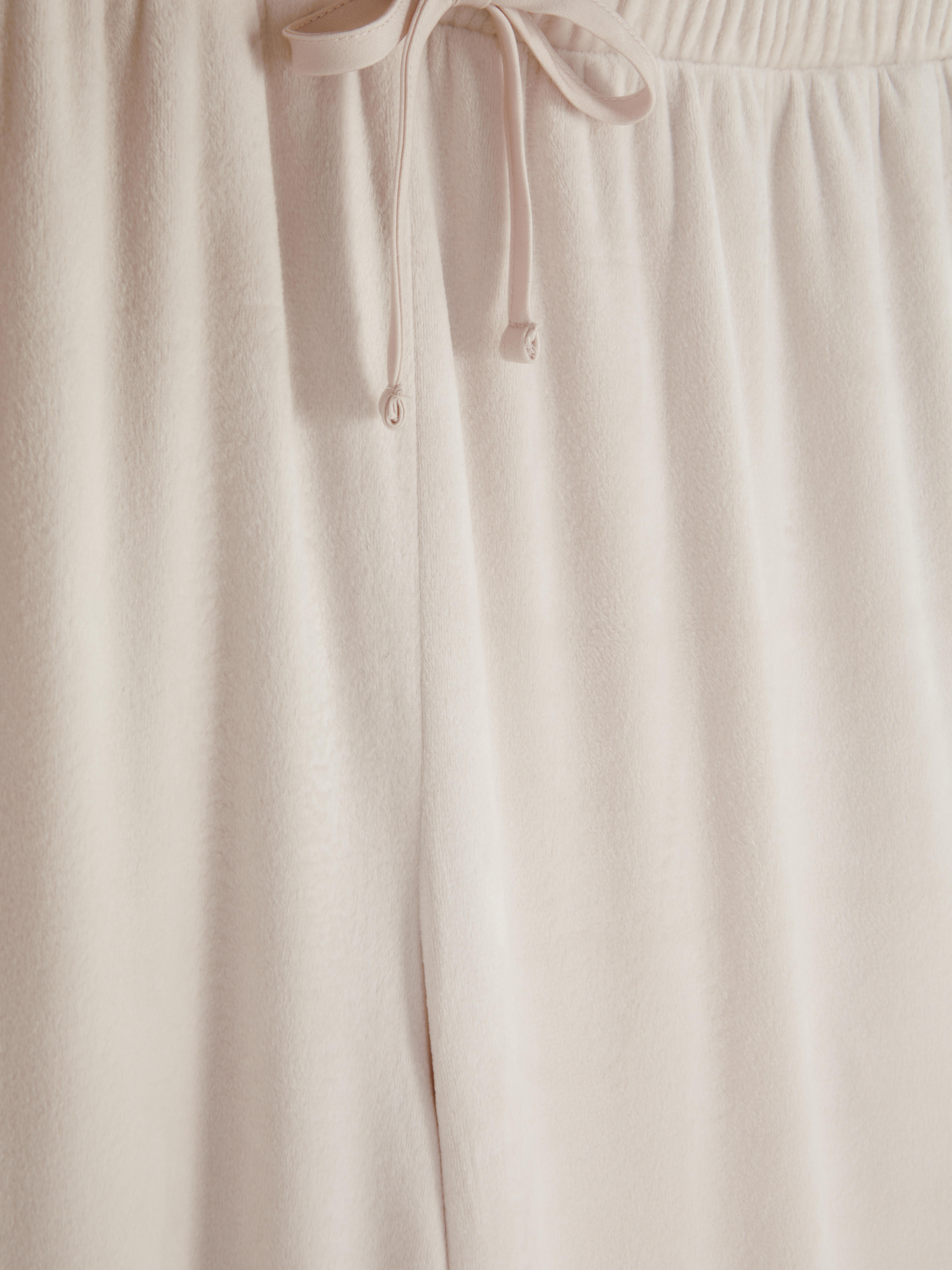 Velour Wide Leg Pyjama Bottoms