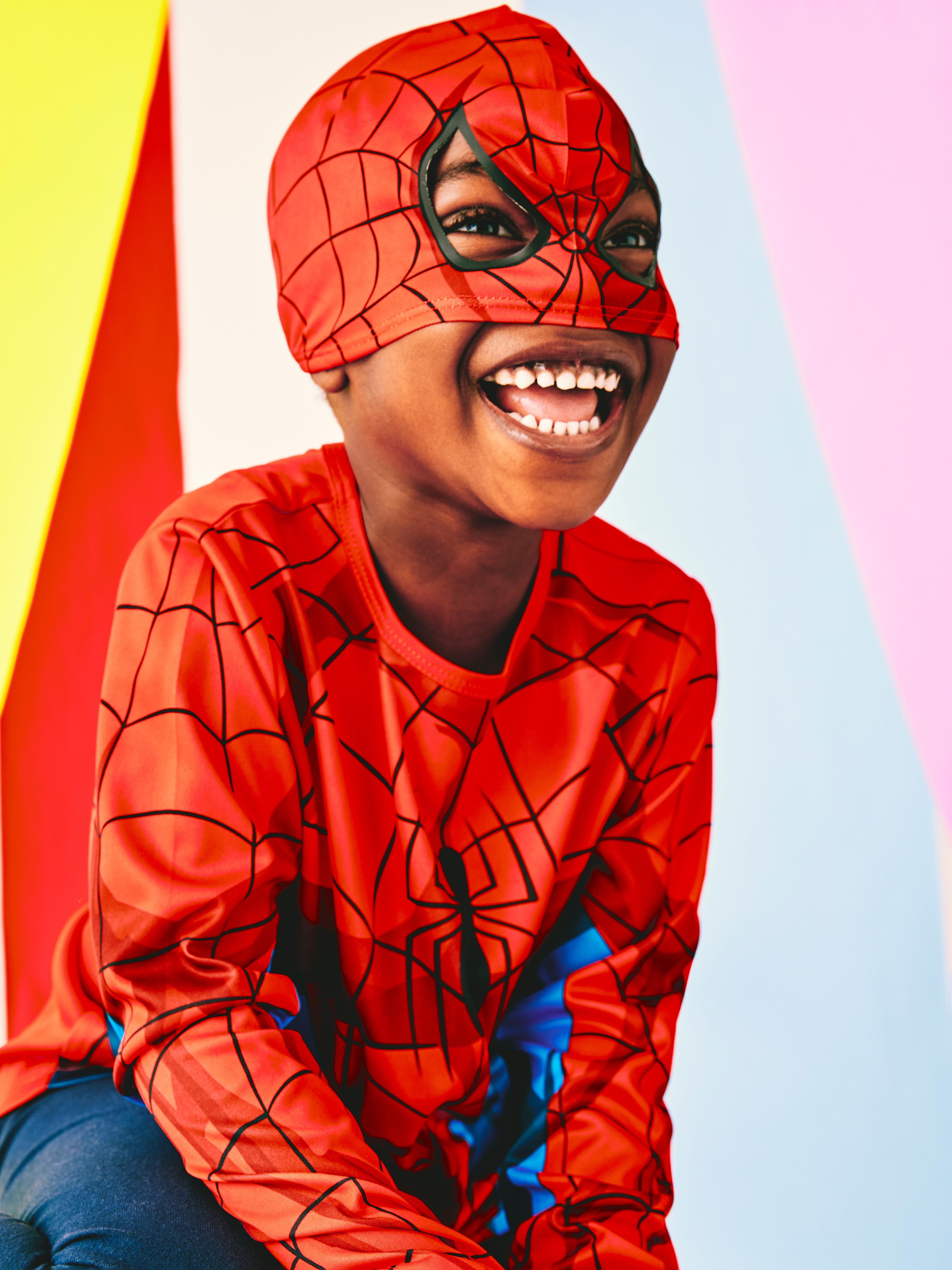 Disfraz de Spiderman para niños, traje de superhéroes Con máscara