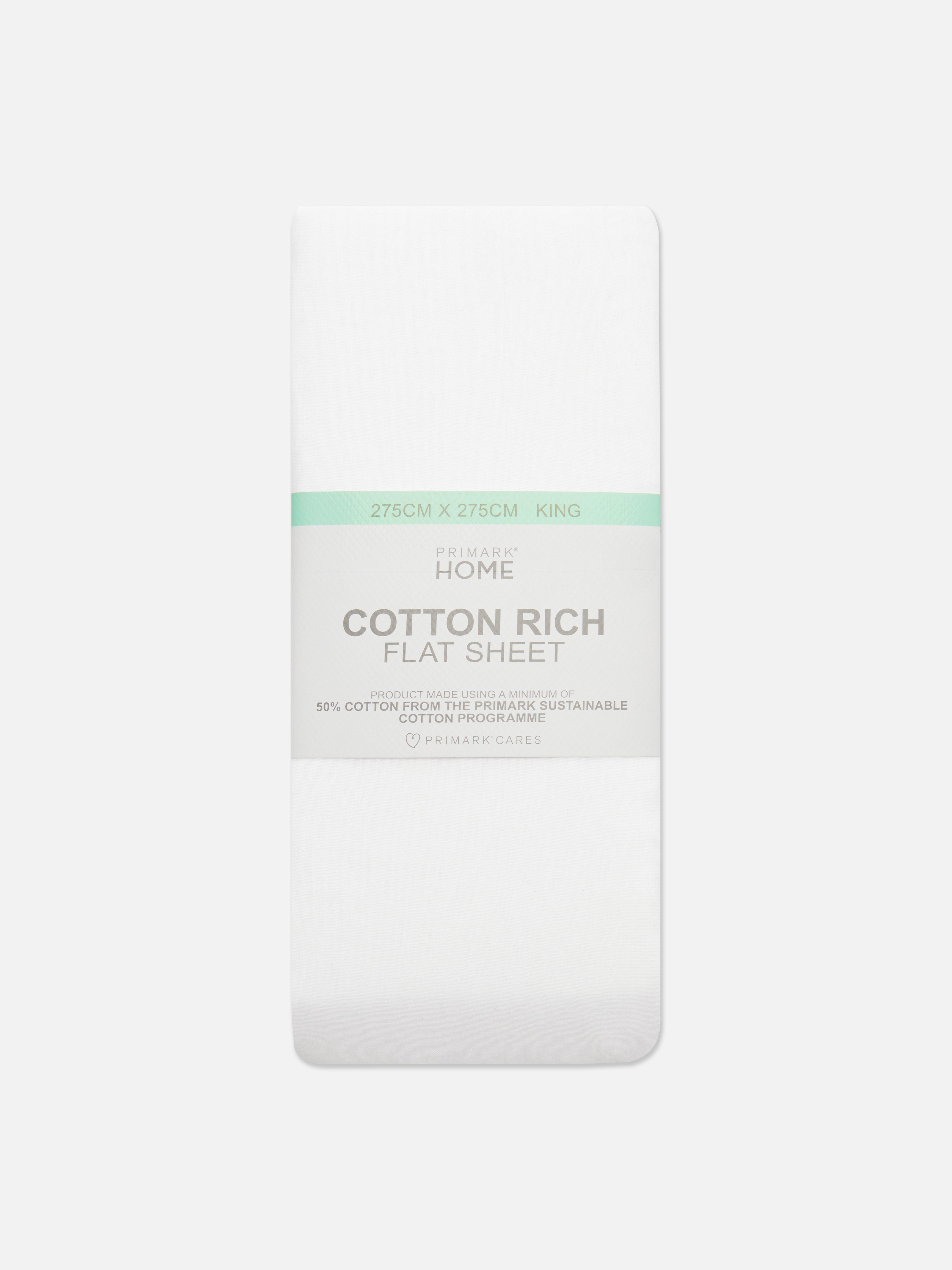 Cotton Rich King Flat Bed Sheet