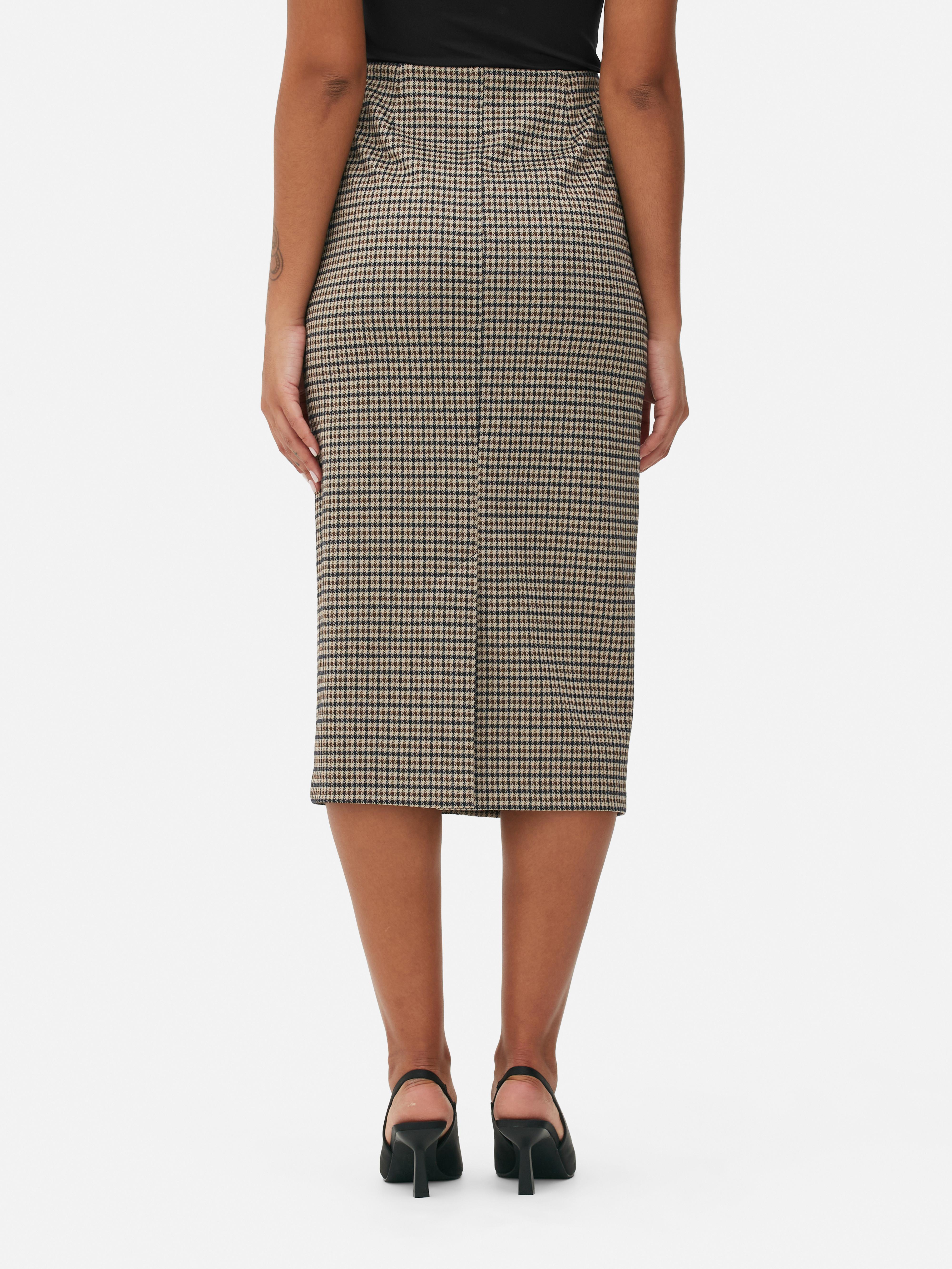 Womens Multi Co-ord houndstooth Pencil Skirt | Primark