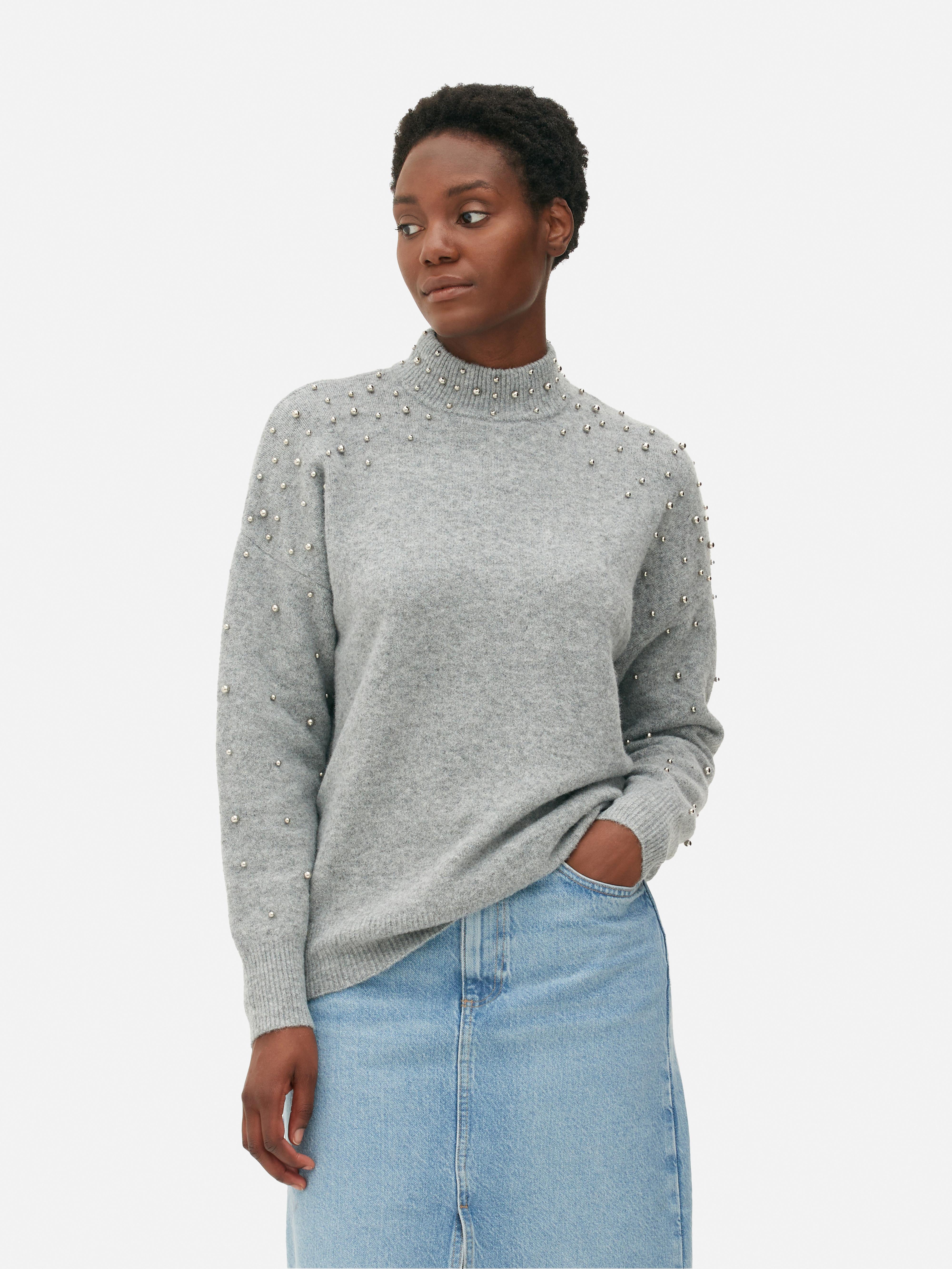 Embellished Pearl Sweater | Primark