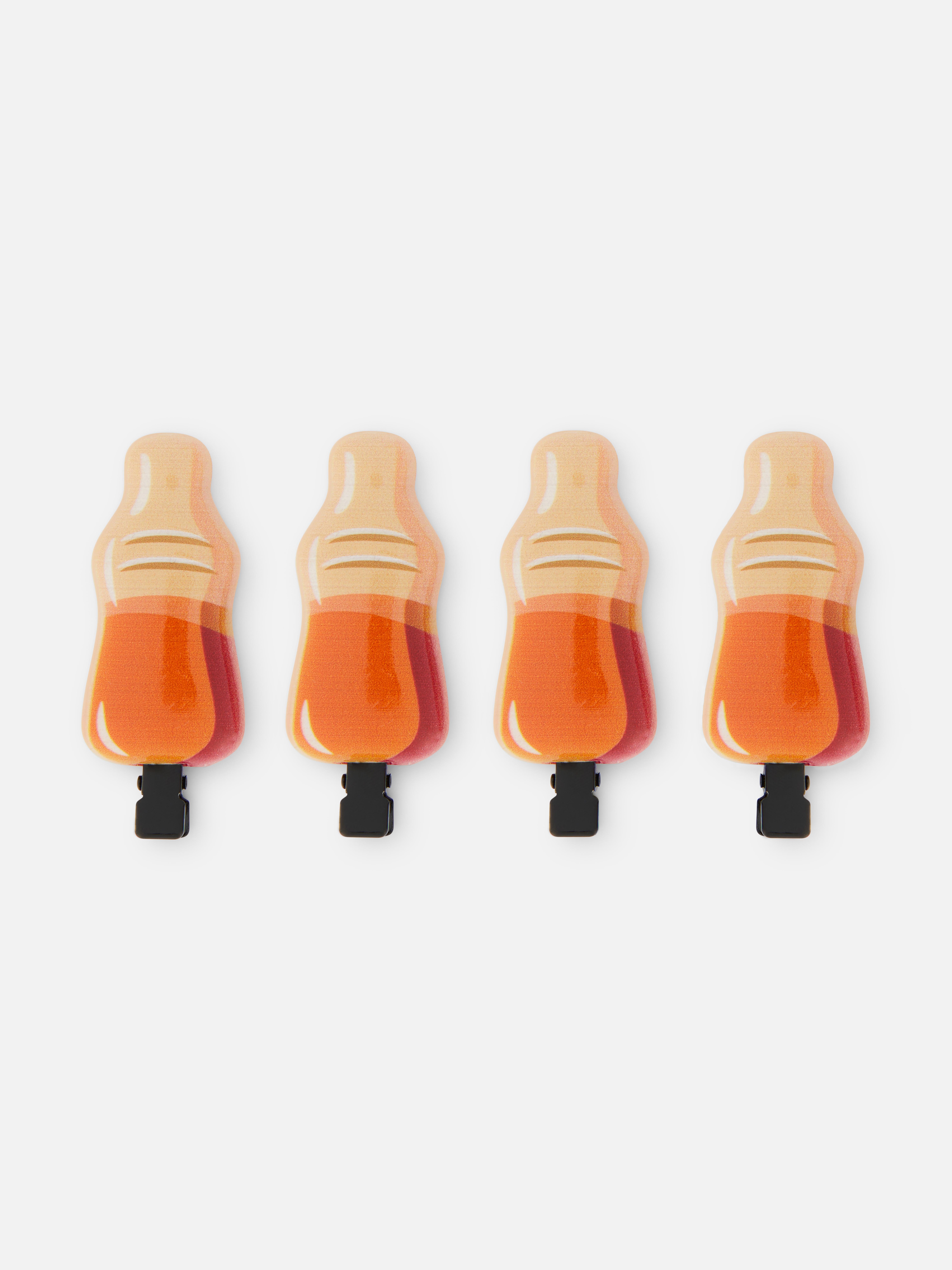 Lot de 4 barrettes sans pli Haribo
