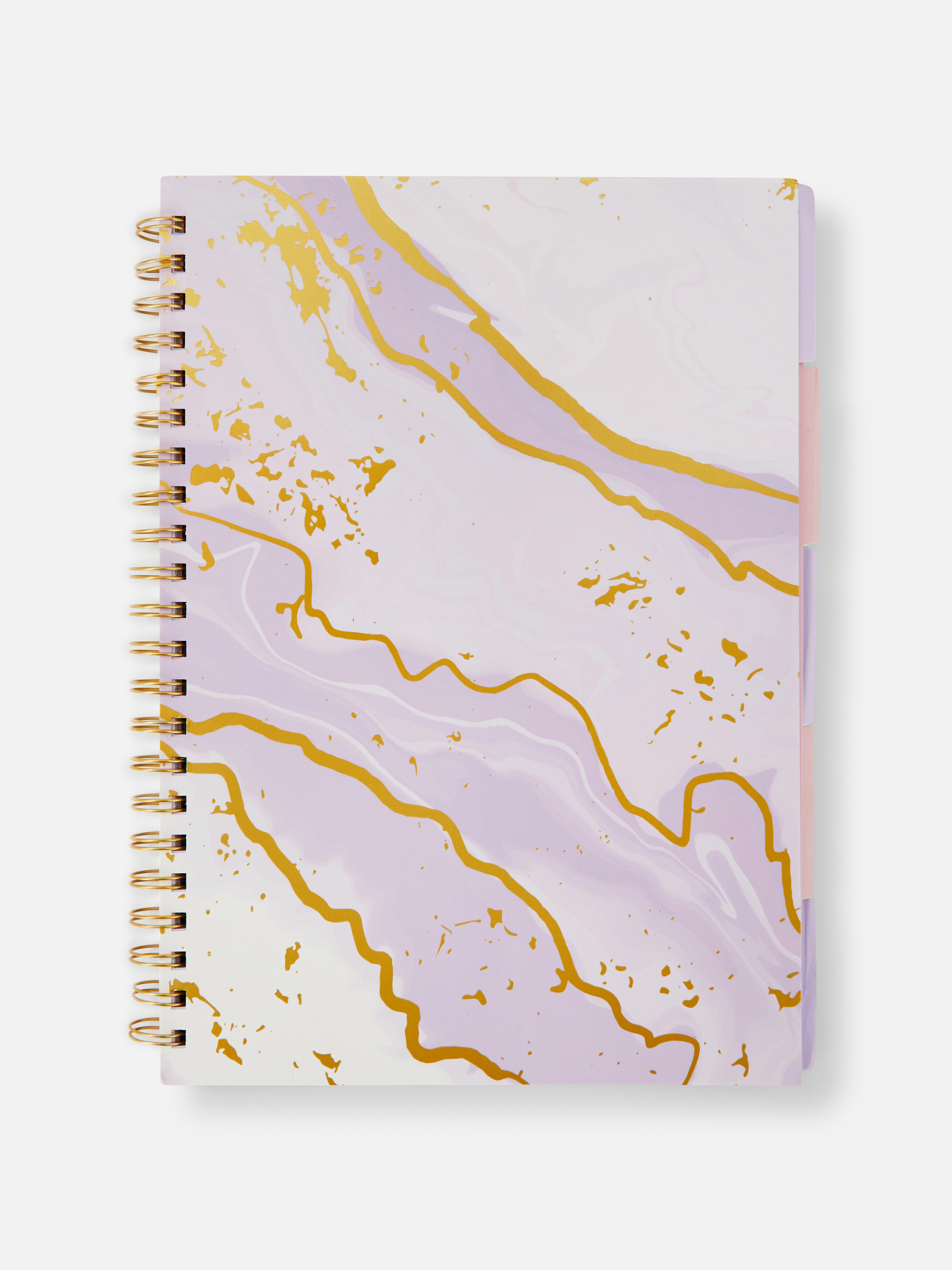 Marble Print A4 Tab Notebook