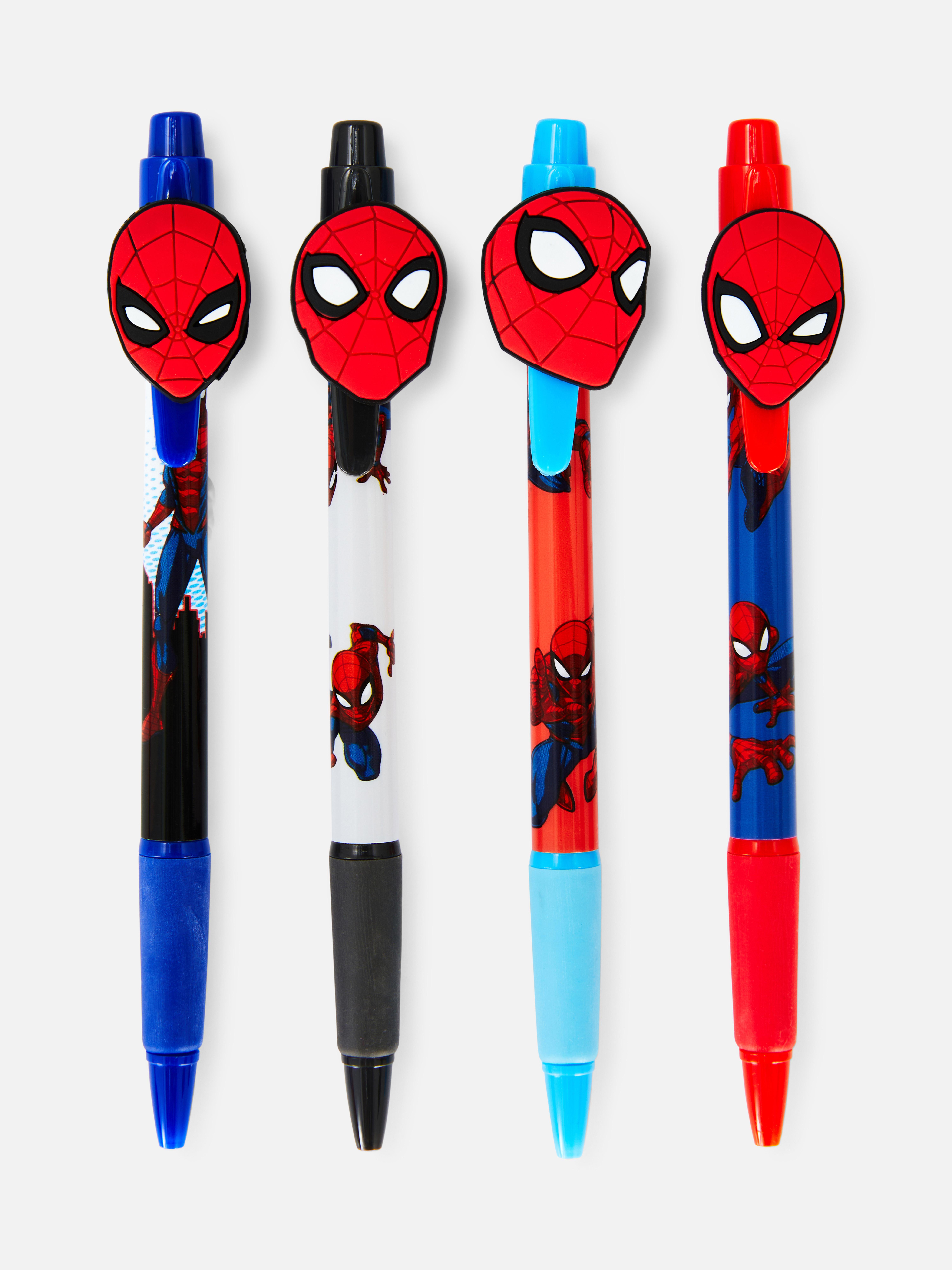Pack 4 canetas Homem-Aranha