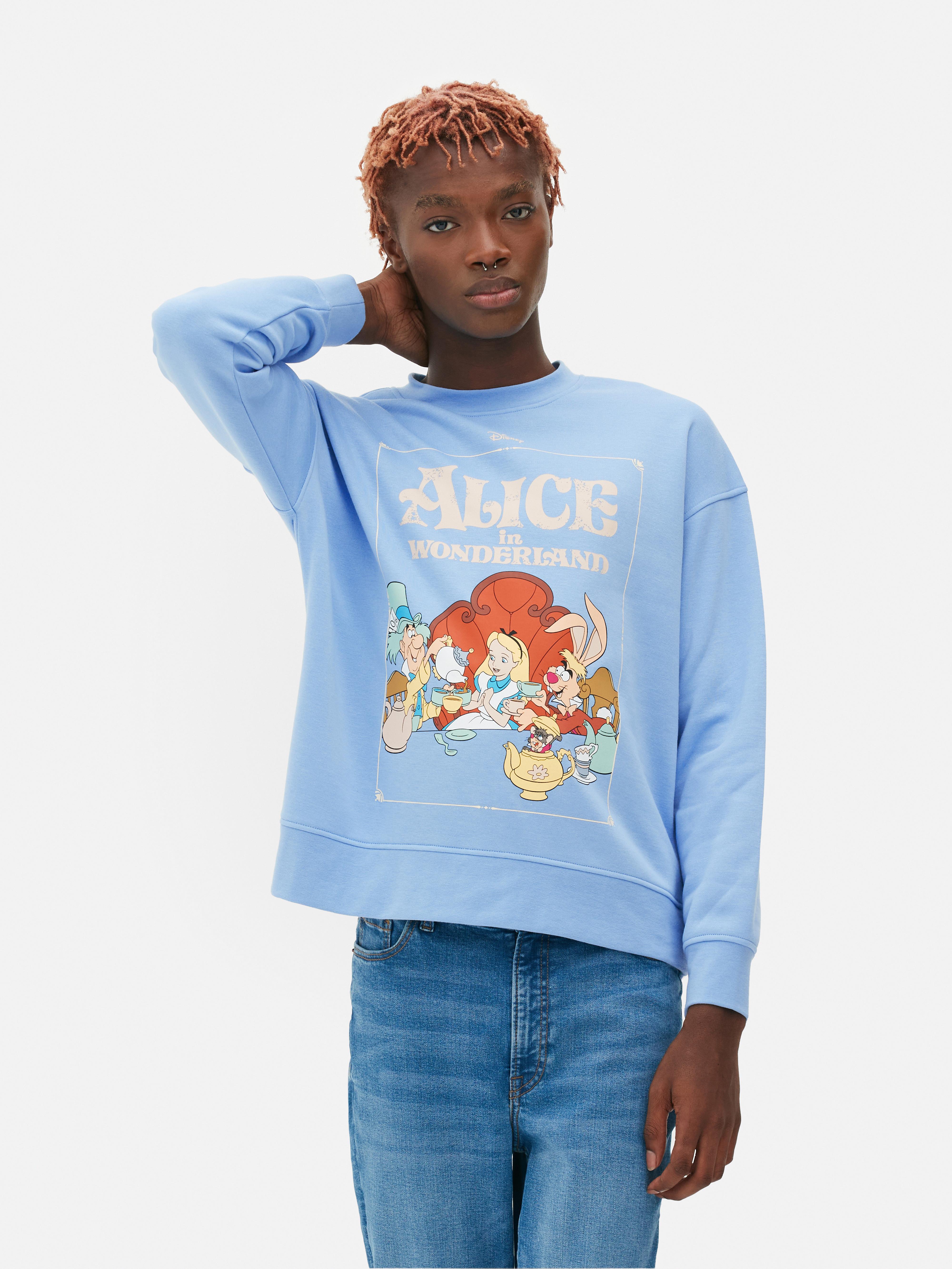 Women's Disney Alice In Wonderland Graphic Sweatshirt - Light Blue Xl :  Target