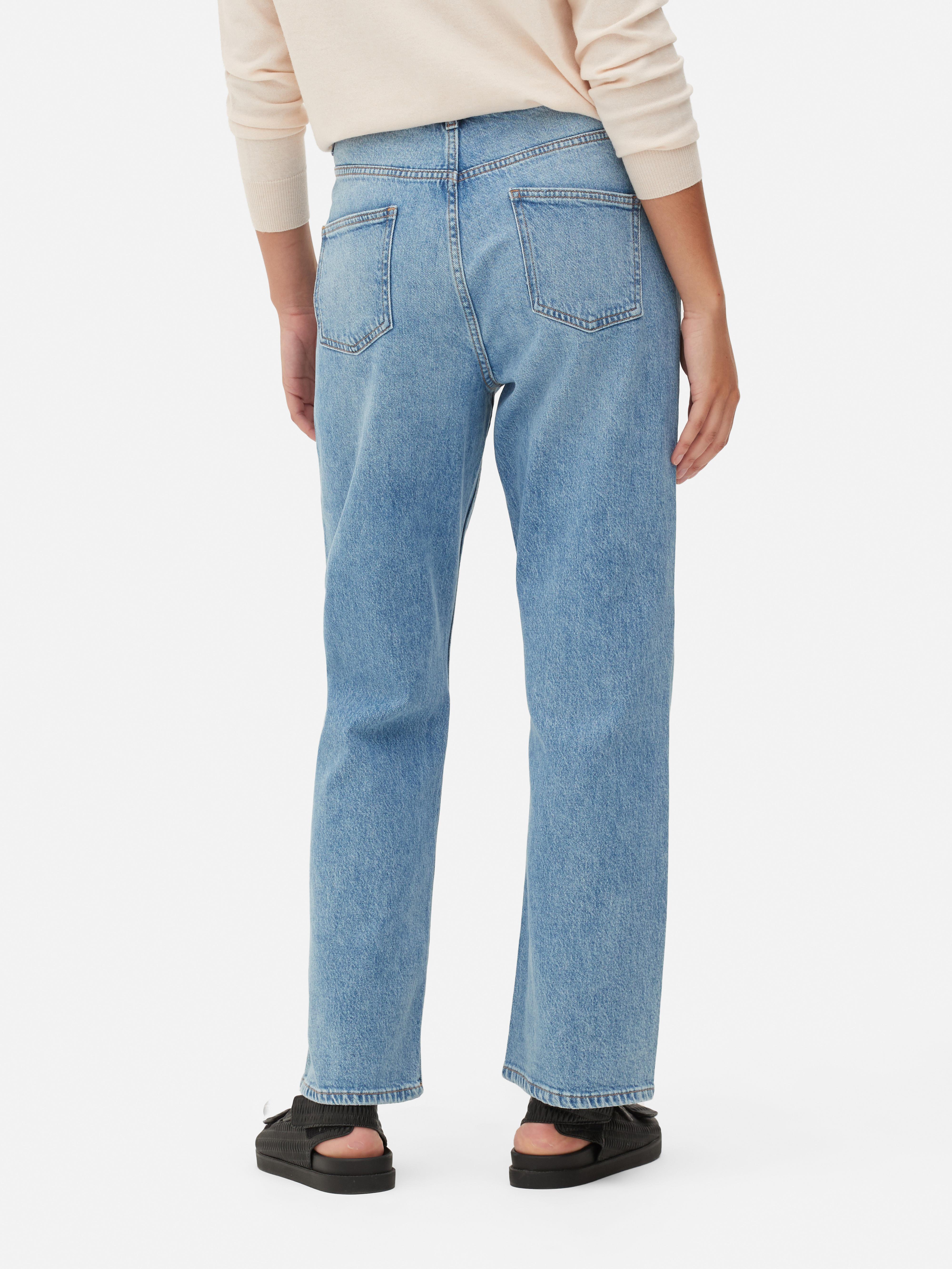 Women's Mid Blue Straight Leg Denim Jeans | Penneys