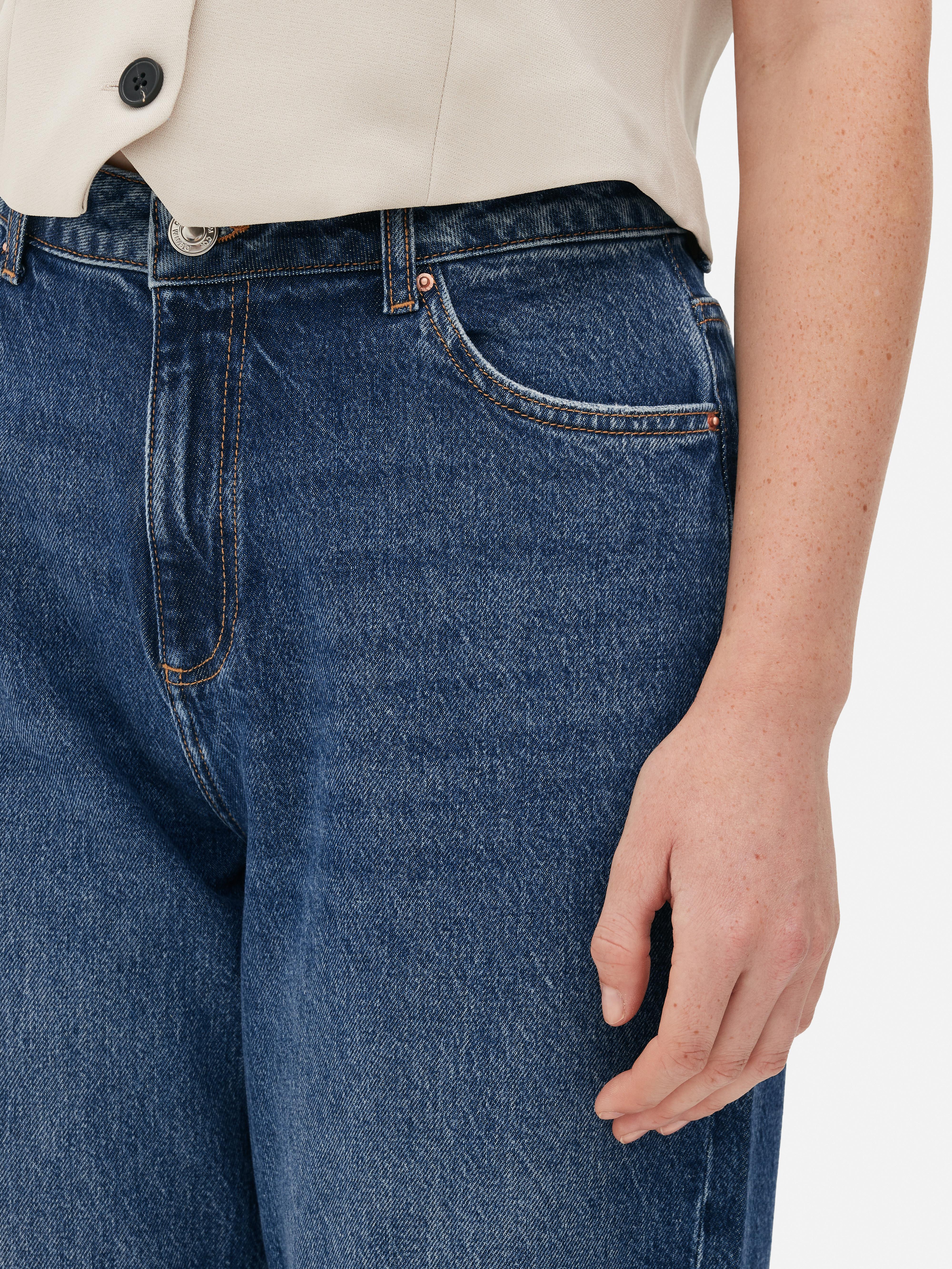 Jeans denim a gamba dritta