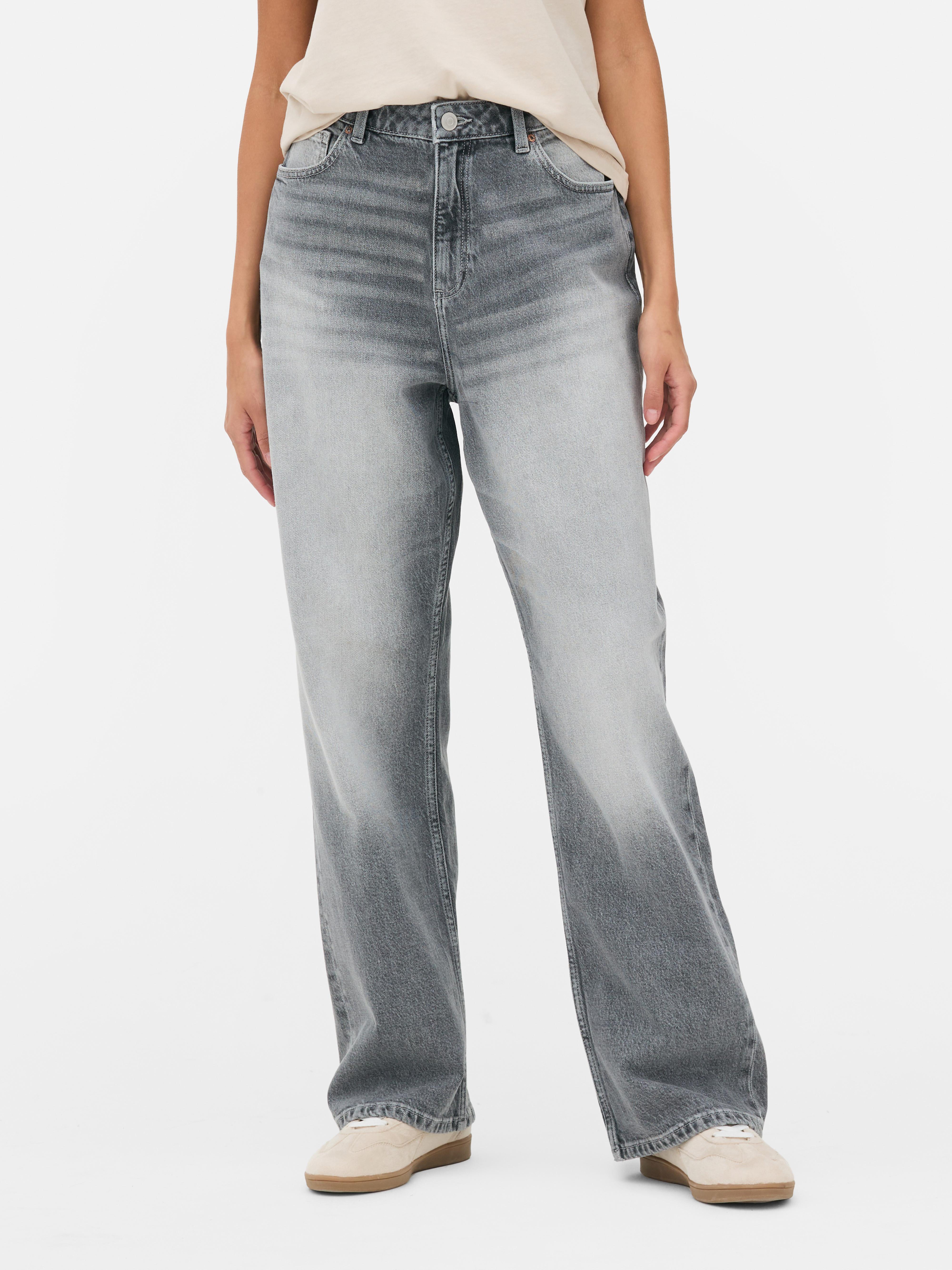 Baggy Jeans Da Ragazzo In Denim, Con Elastico In Vita E Tasche, Per Bambini, A Gamba Larga, Vestibilità Comoda, Casual, Alla Moda, Elasticizzata, Per La Primavera, Il Tempo Libero, Pantaloni Cargo