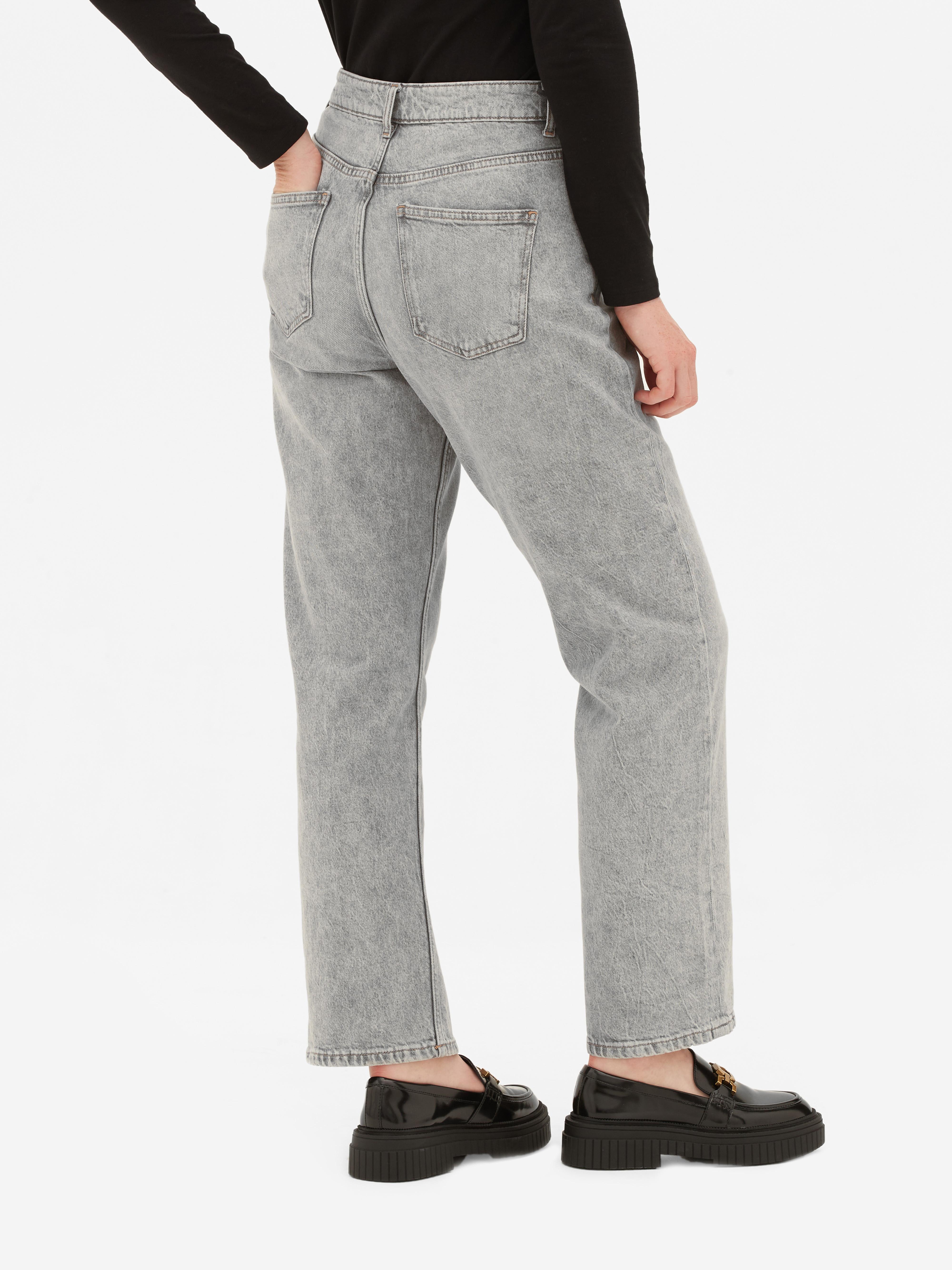 Women's Gray Straight Leg Jeans Primark