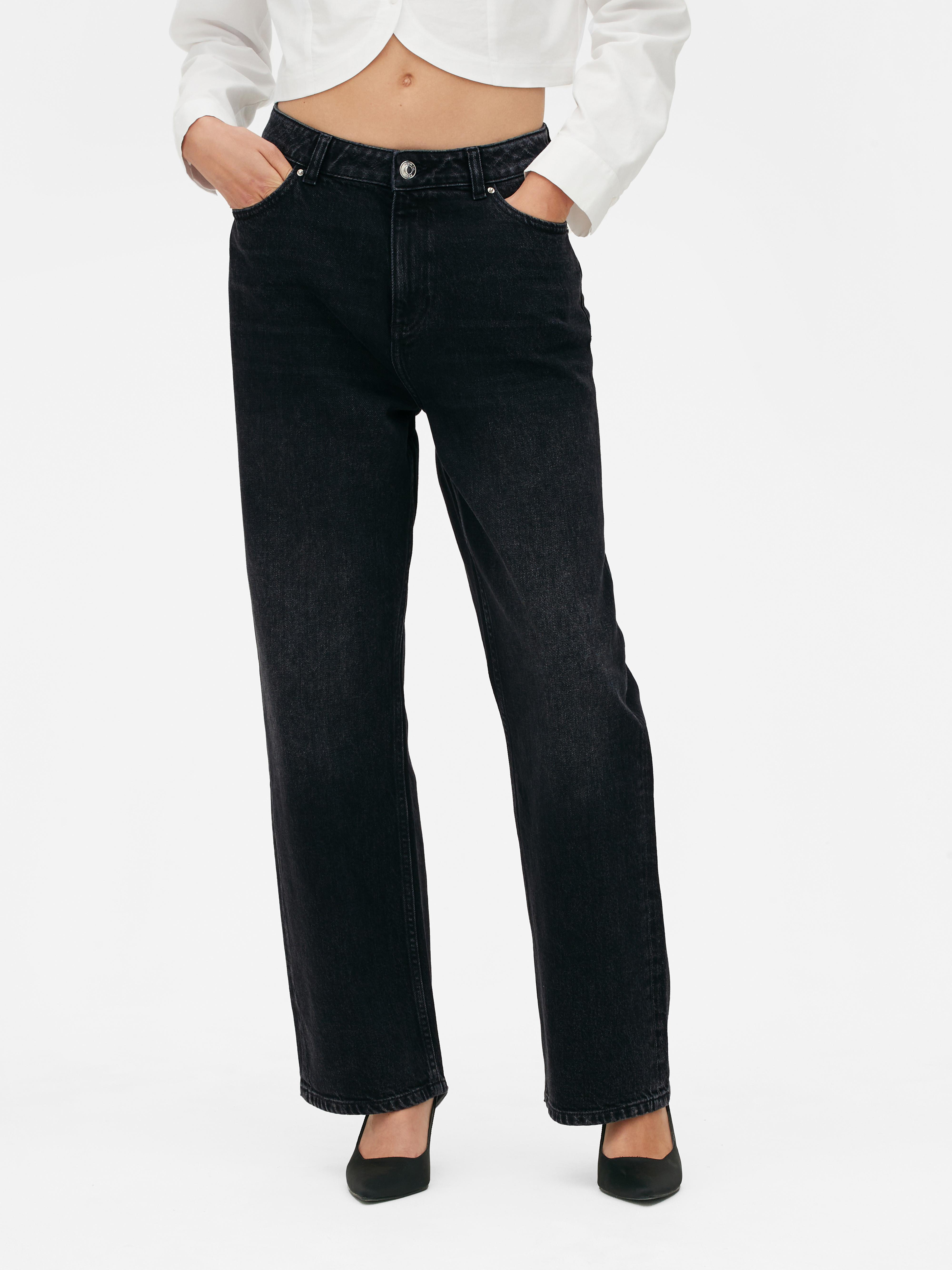 Women's Barely Black Paula Echevarría Straight Leg Denim Jeans | Primark