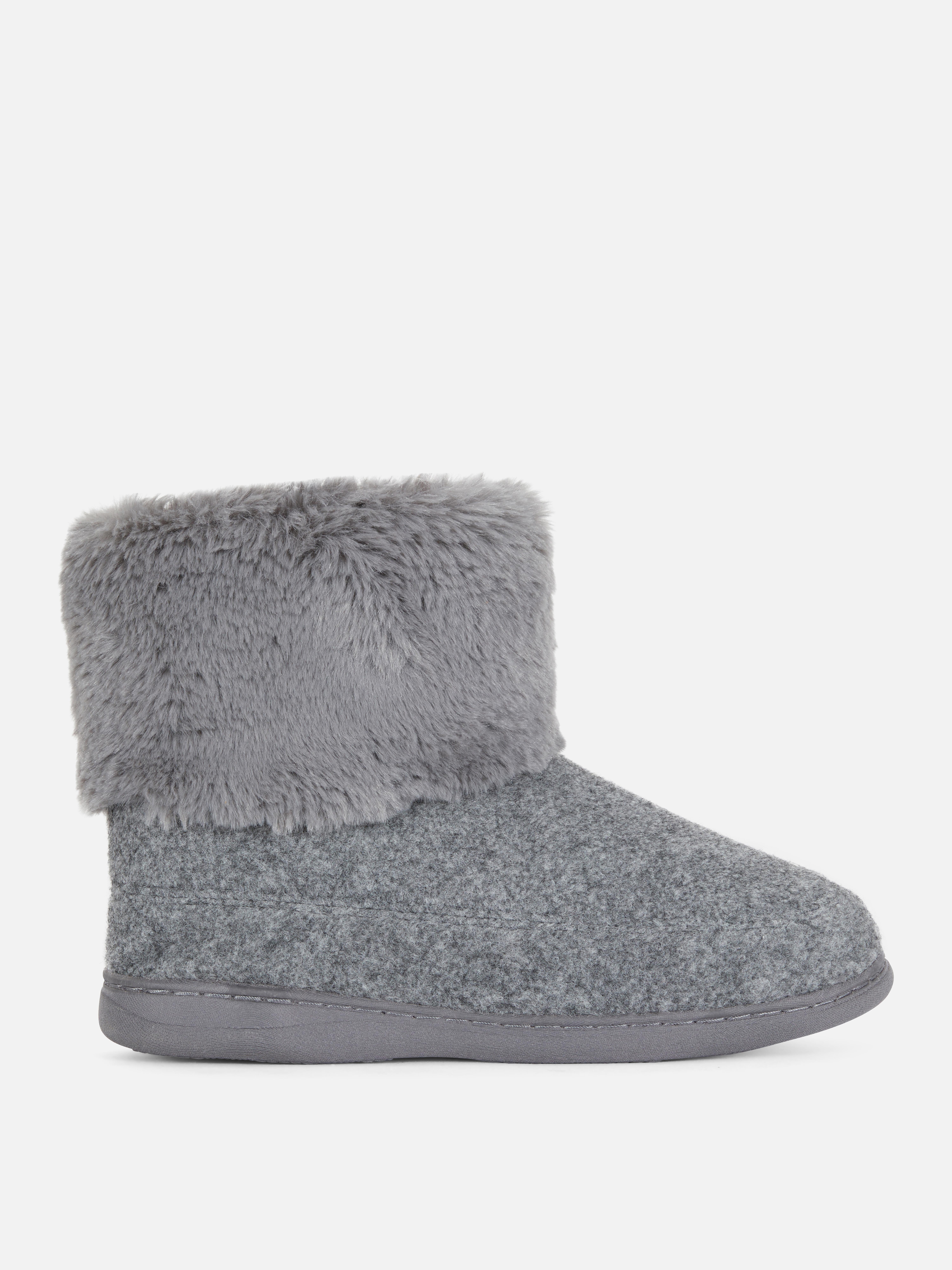 Faux Fur Lined Bootie Slippers | Primark