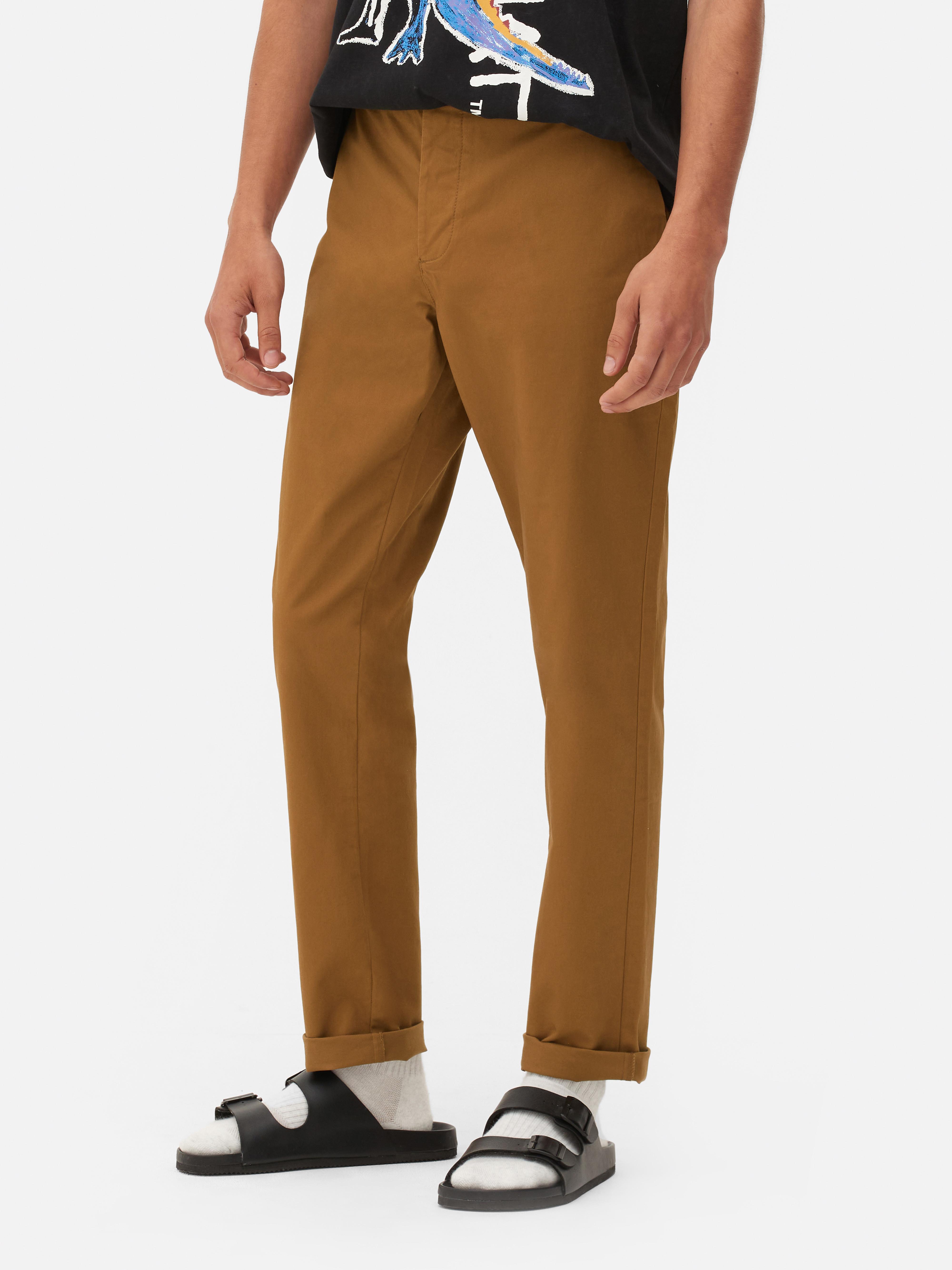 Mens Tobacco Stretch Slim Chinos | Primark