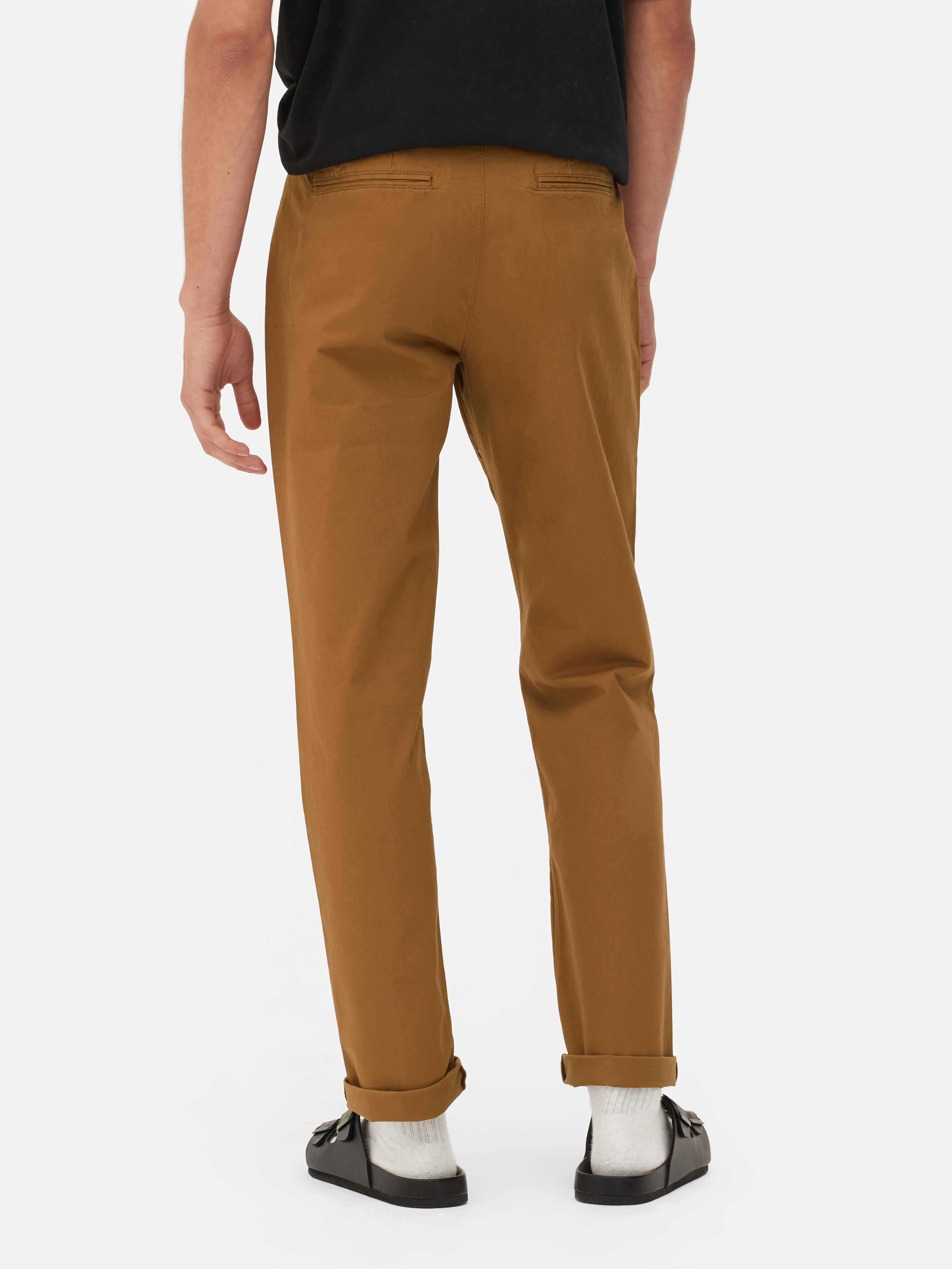 Men's Tobacco Stretch Slim Chinos | Primark