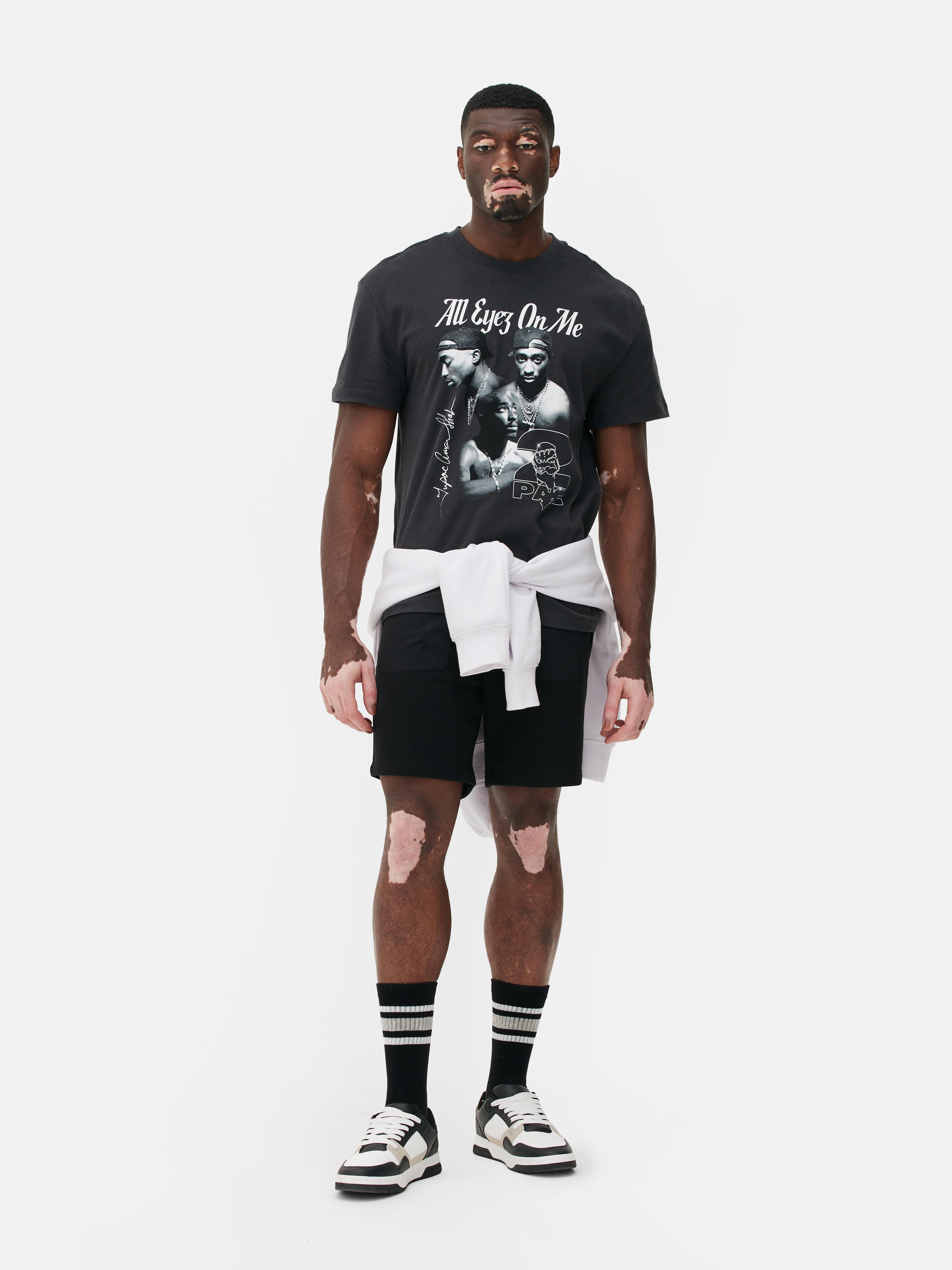 T-shirt a maniche corte con grafica Tupac