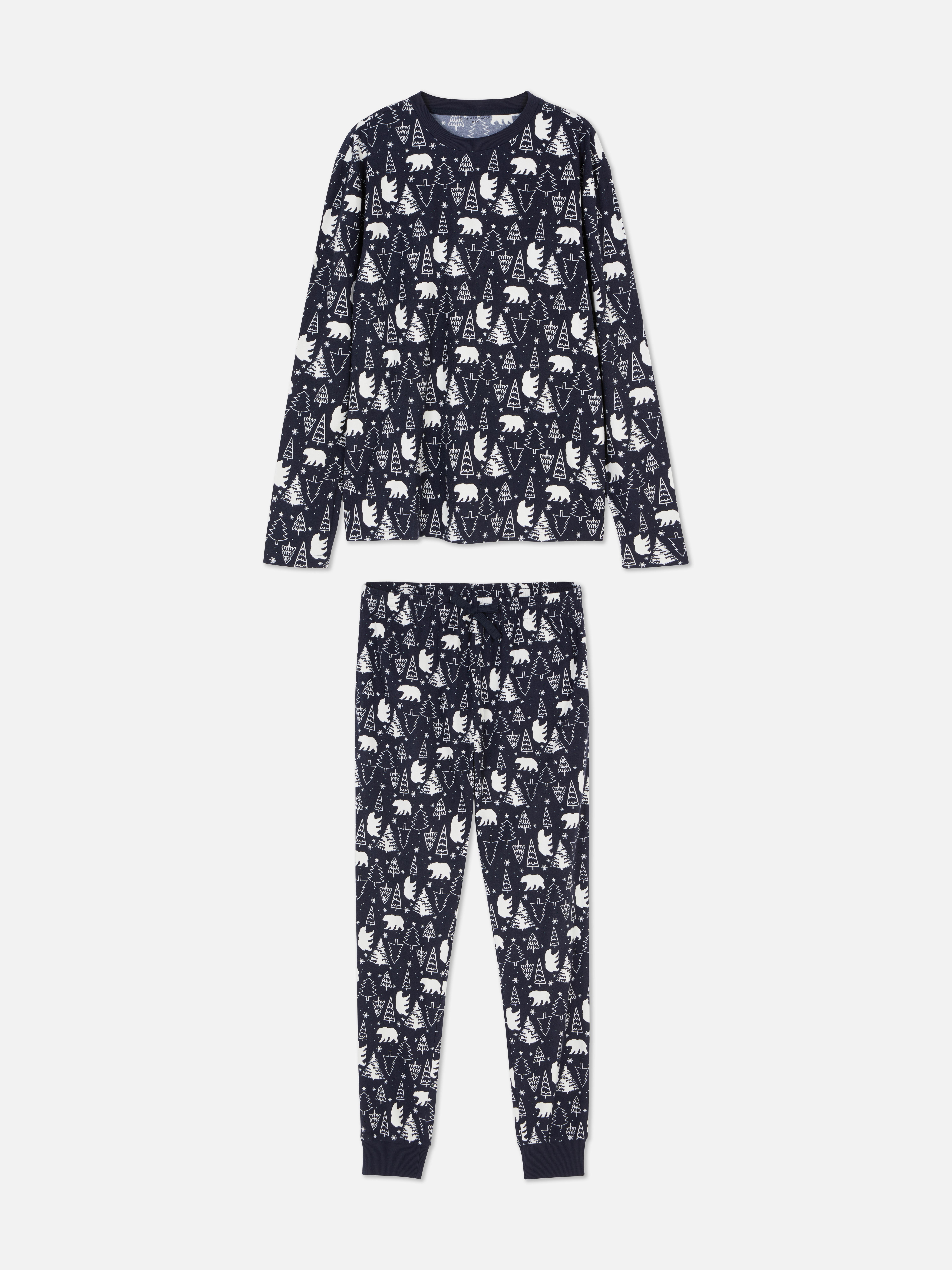 Men's Polar Bear Christmas Pajama Set