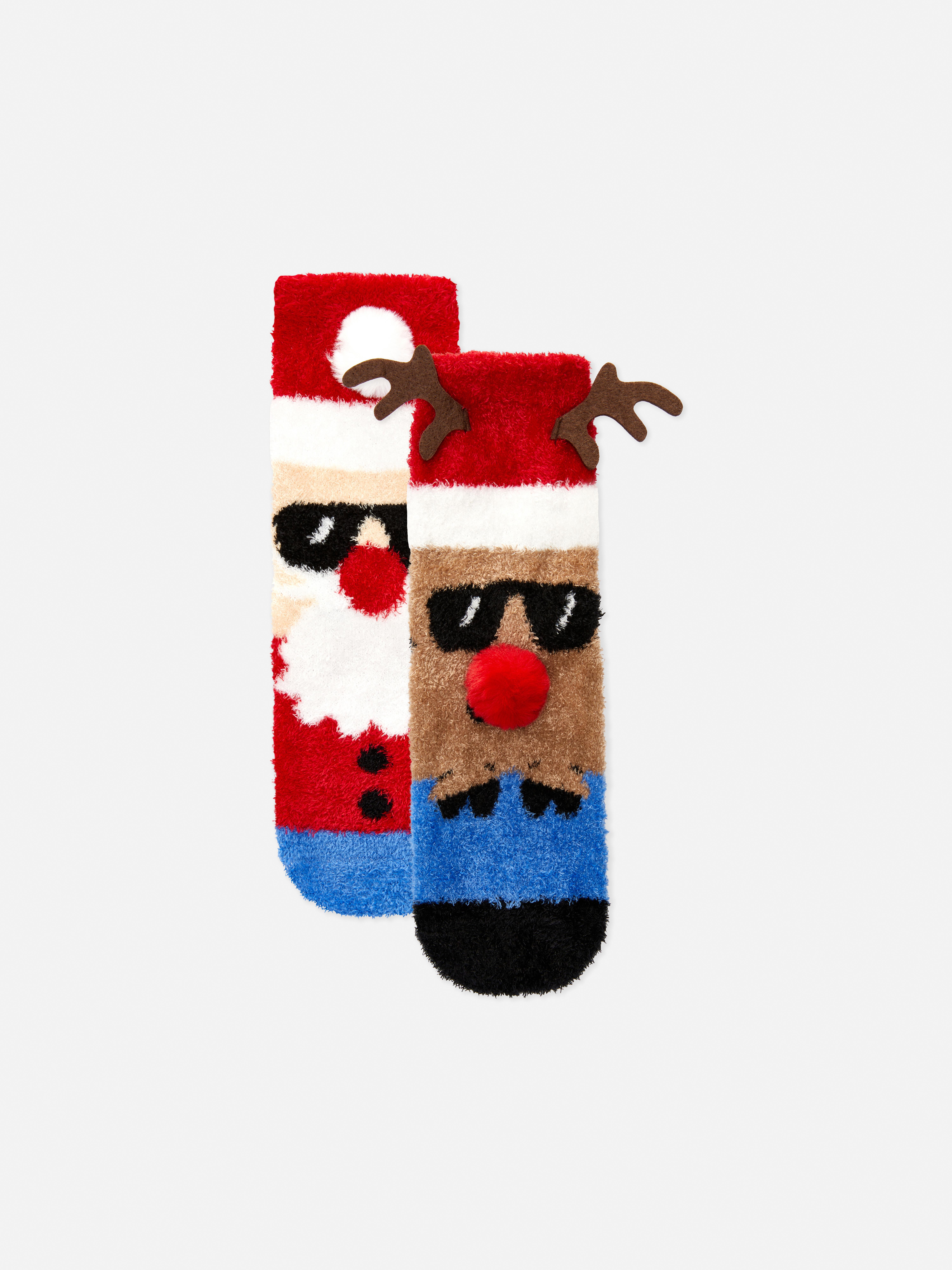 2pk Christmas Cosy Socks