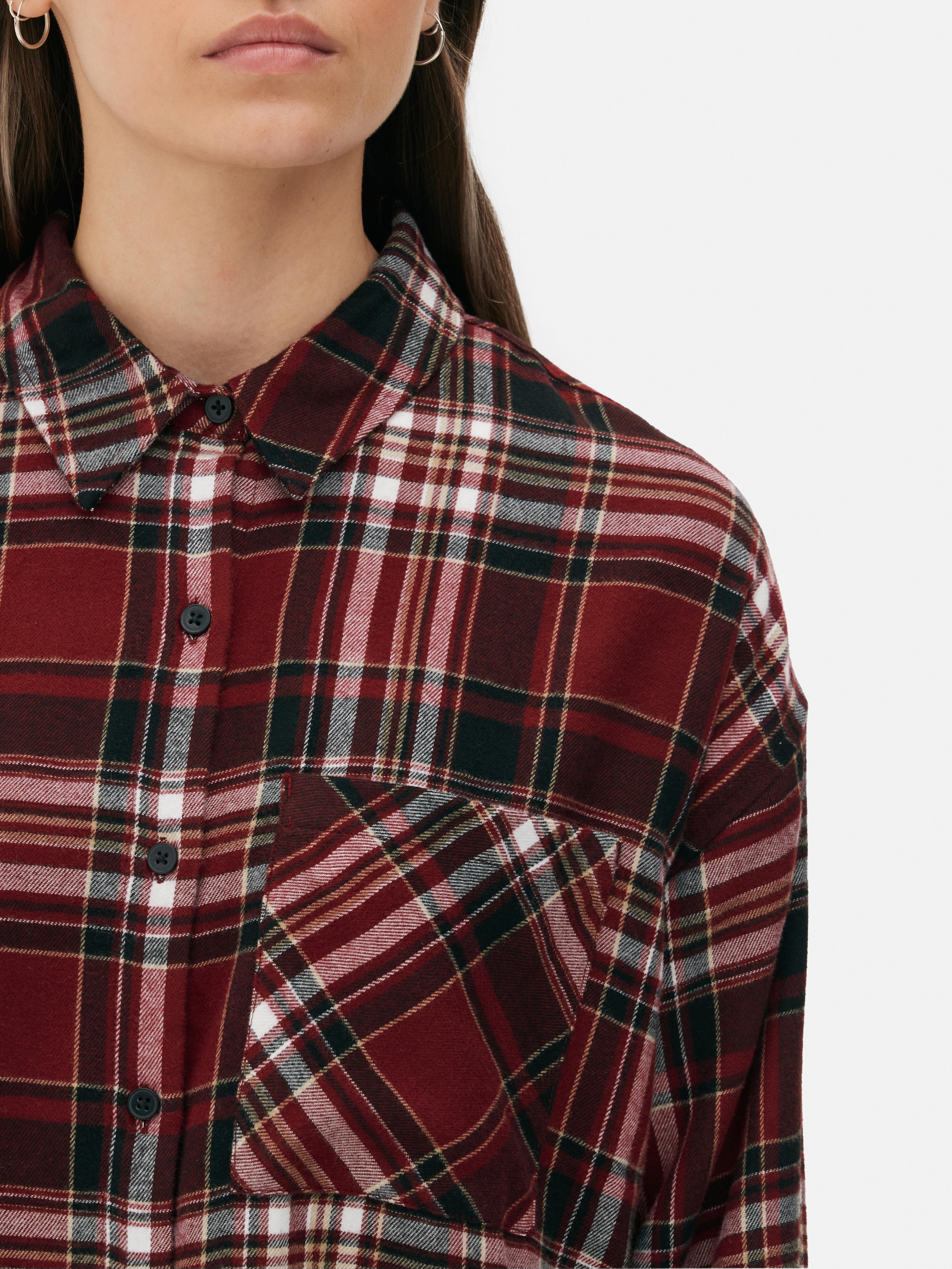 Boyfriend Check Long Sleeve Shirt Primark