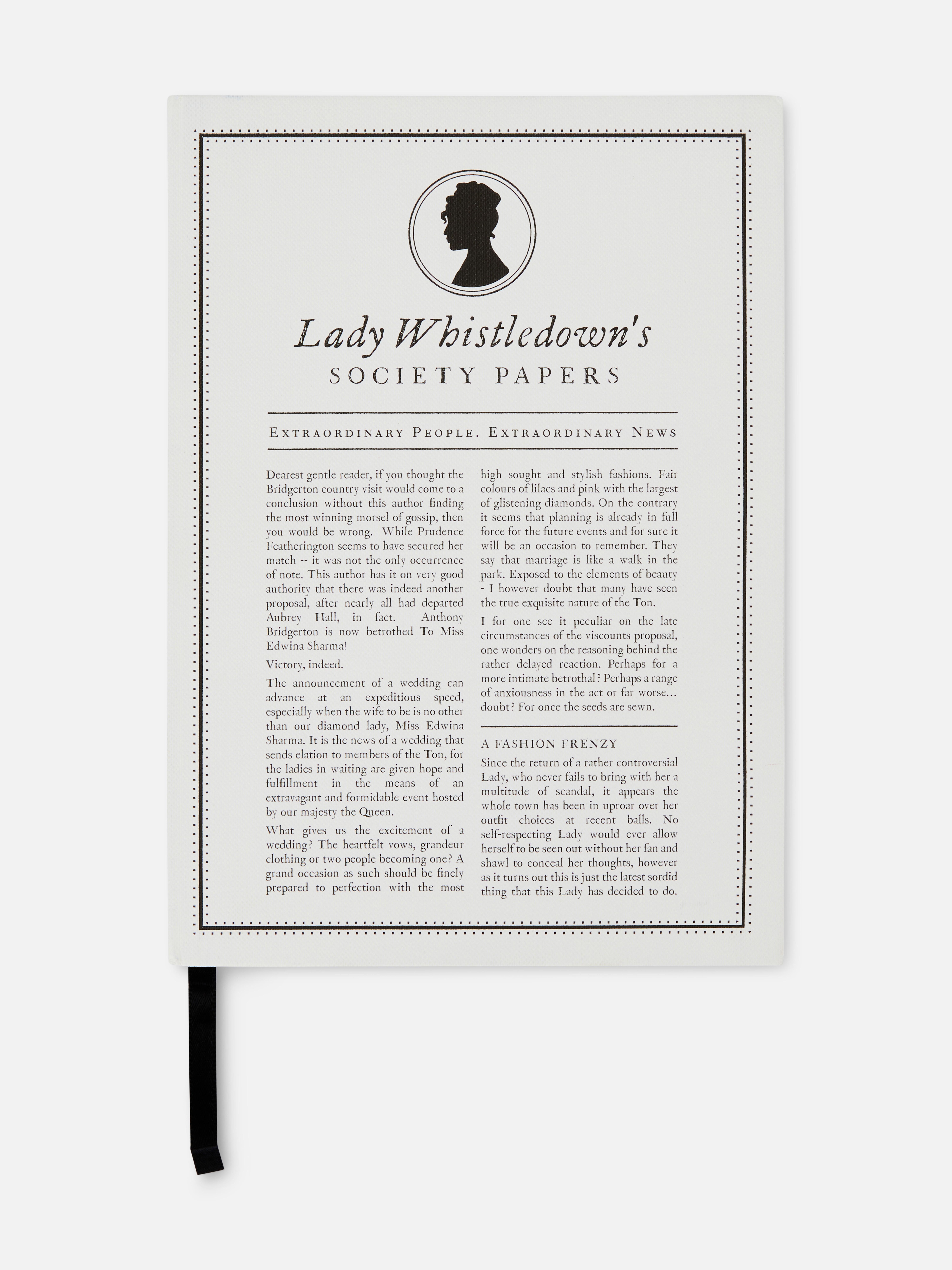 Bridgerton Lady Whistledown’s Society Papers Notebook