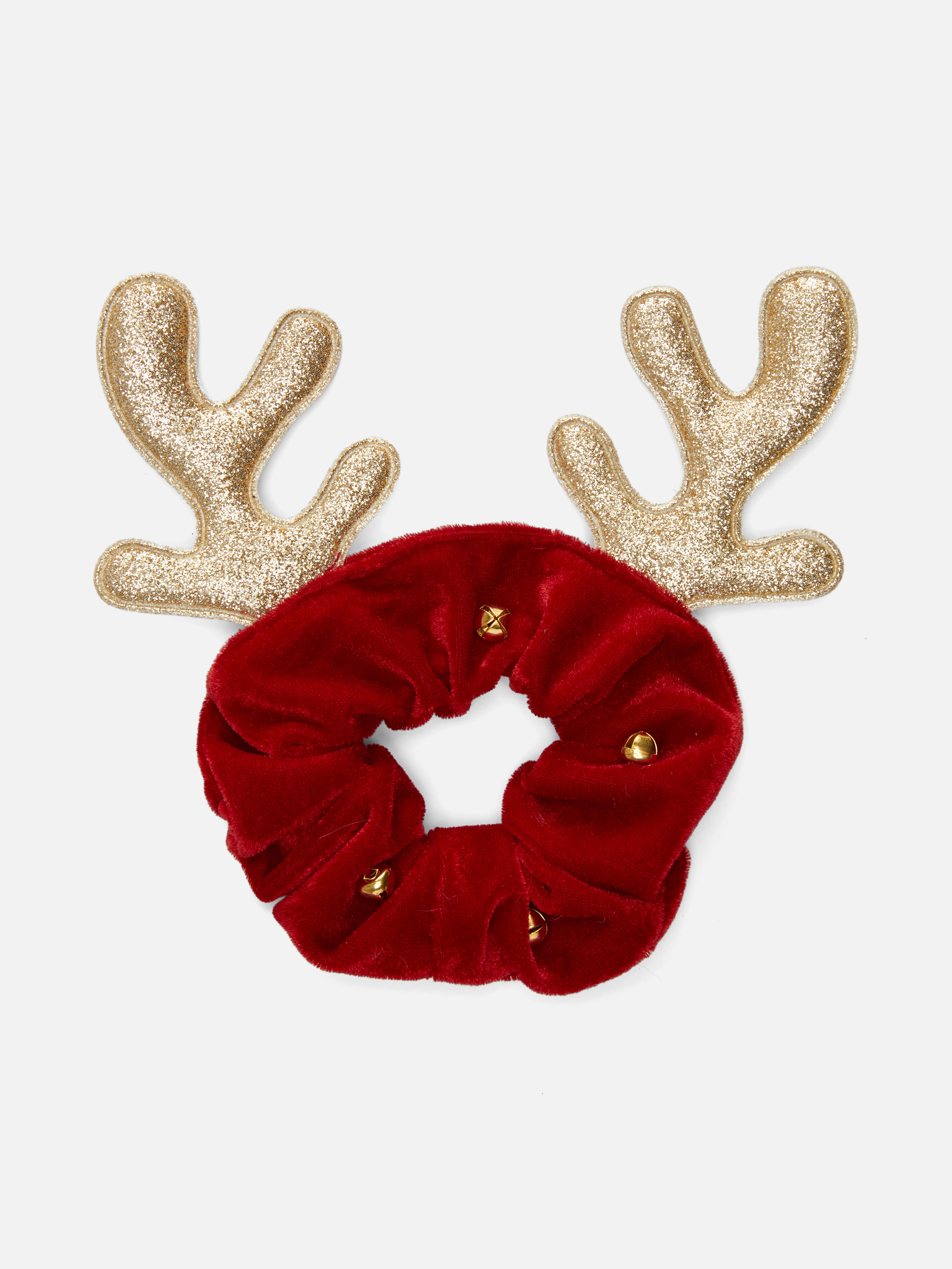 Reindeer Velvet Scrunchie