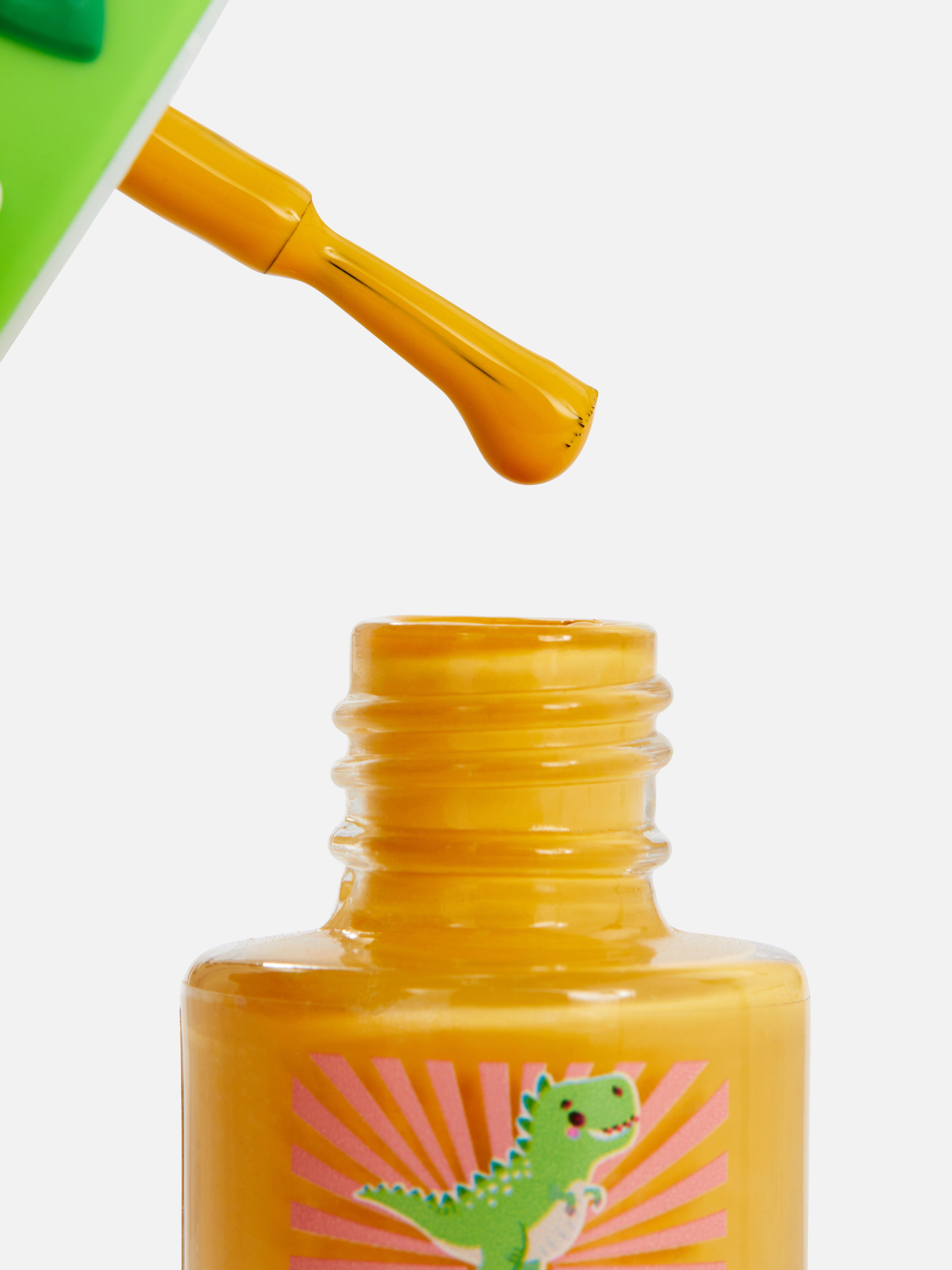 Nagellak met imitatieparels, dinosaurus