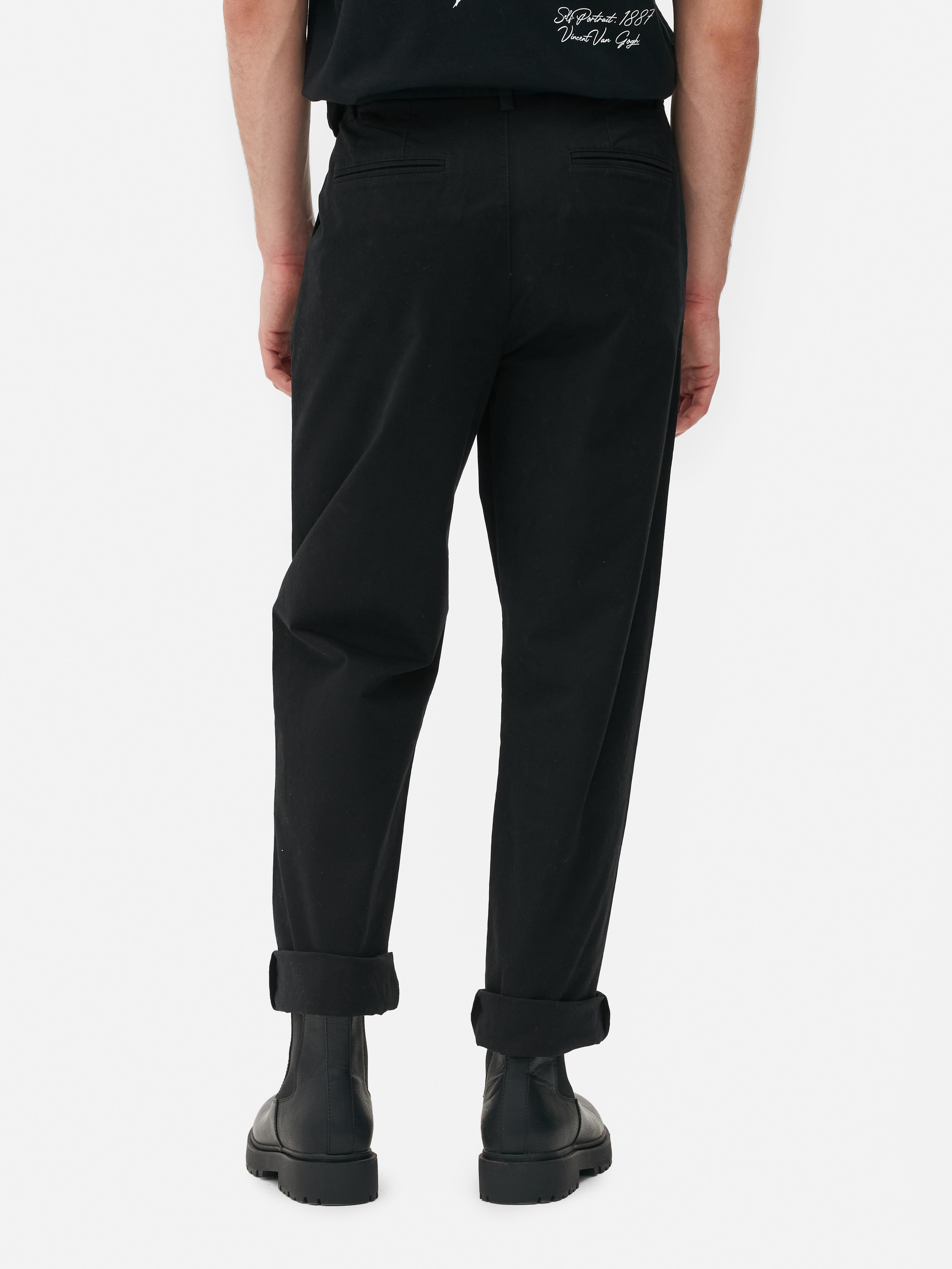 Men's Black Stretch Chino Pants | Primark