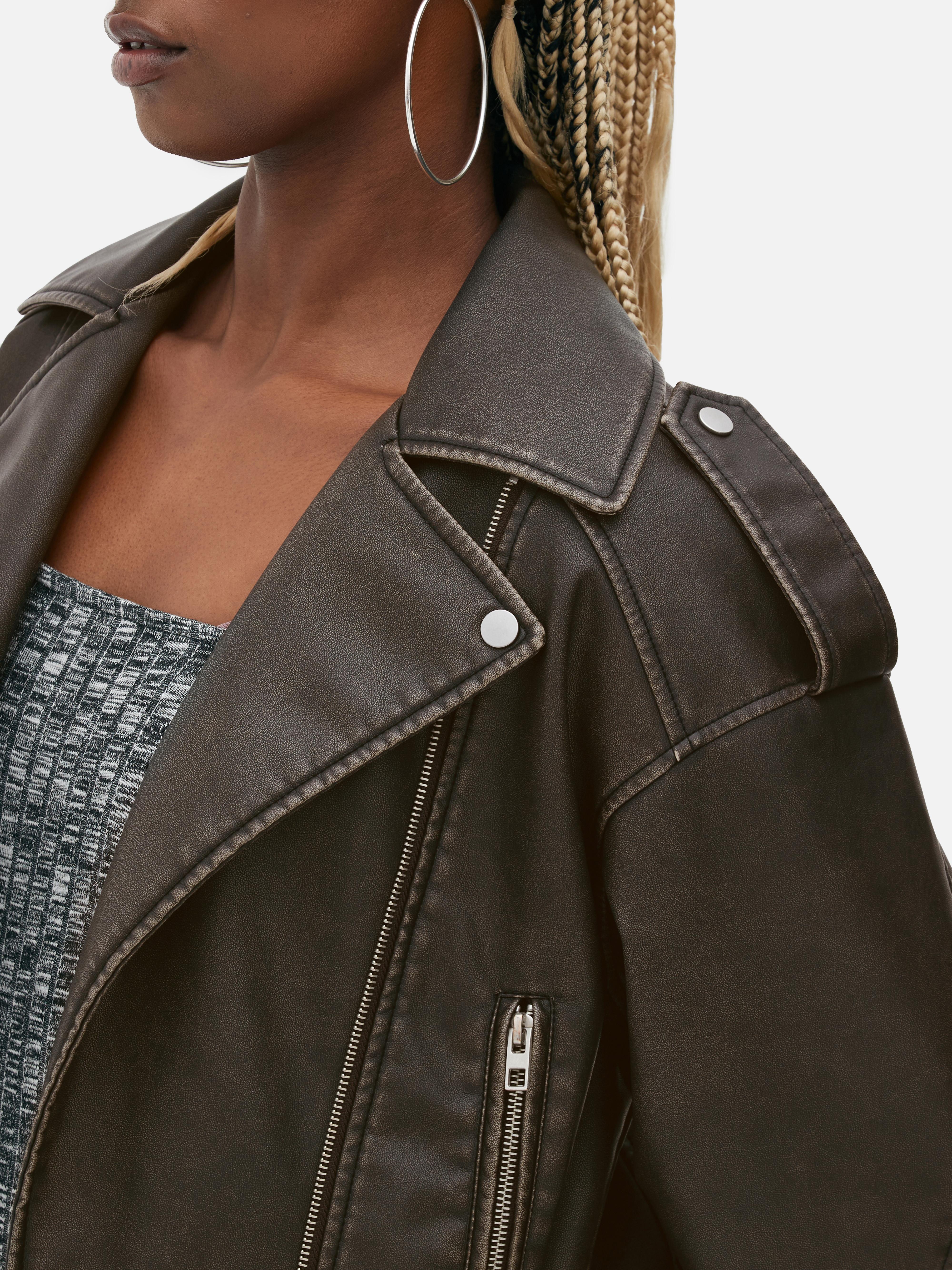 Leather jacket women primark sale