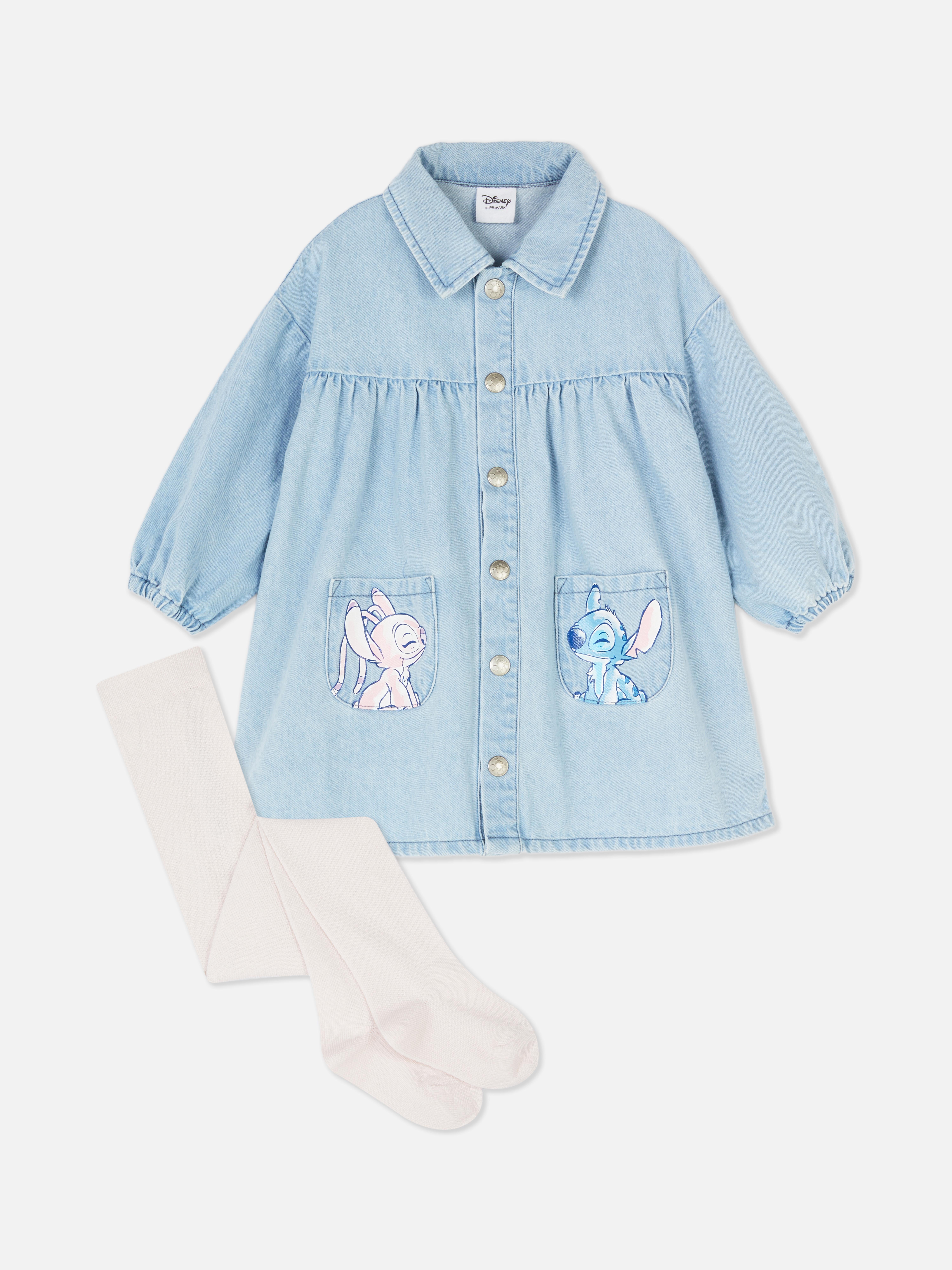 Disney’s Lilo & Stitch Denim Dress and Tights Set