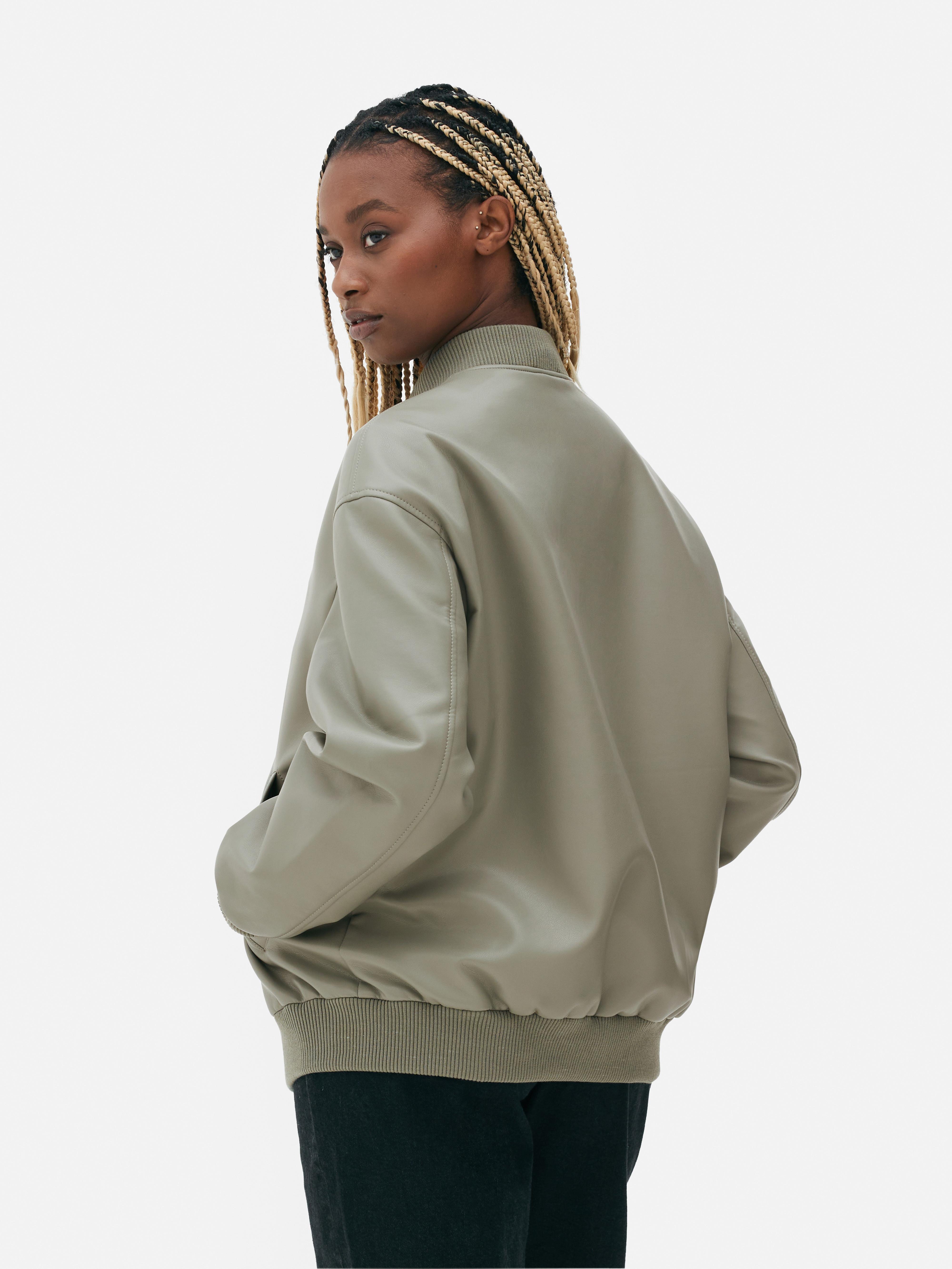 Faux Leather Bomber Jacket | Primark