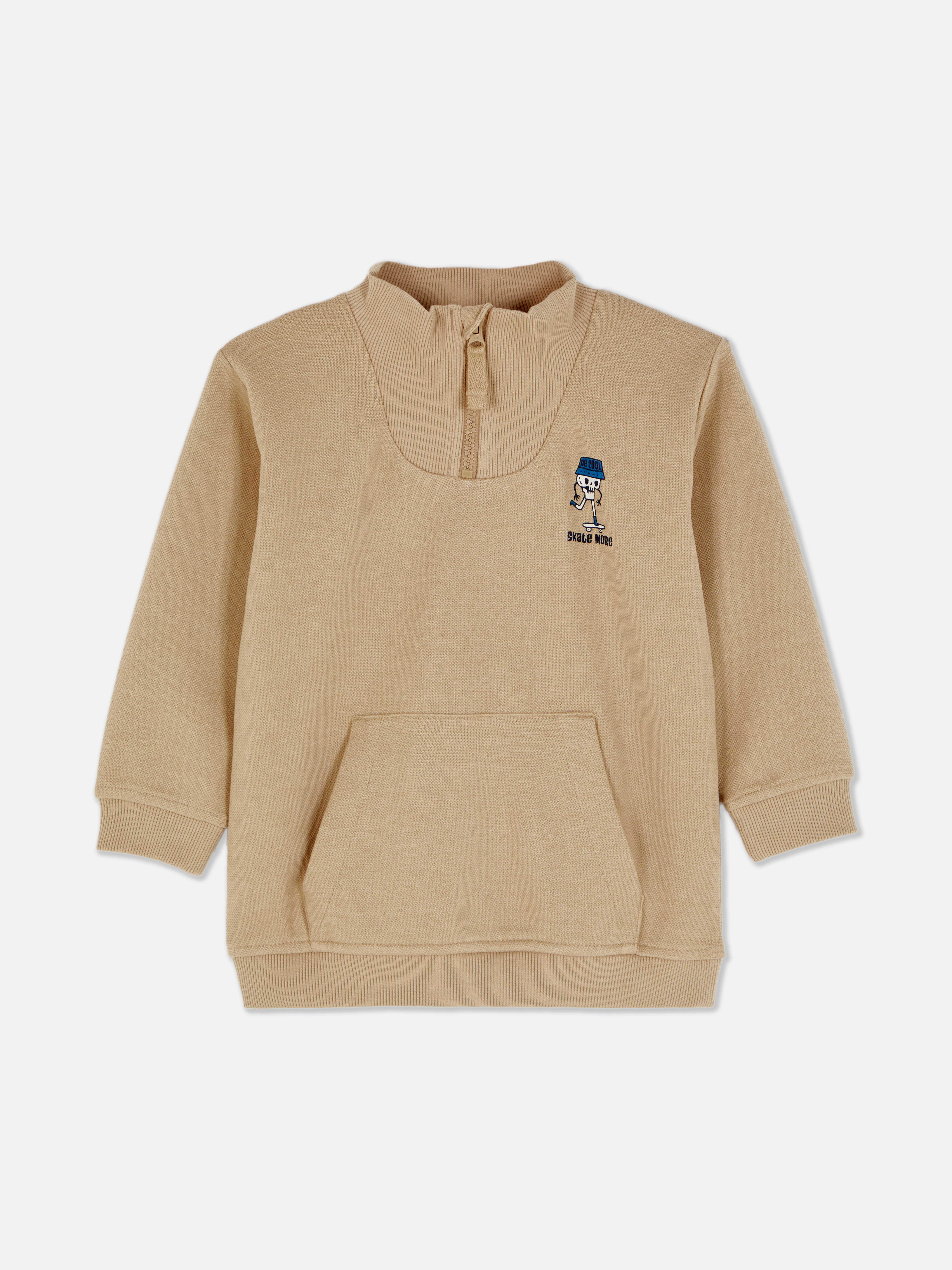 Half Zip Printed Sweatshirt