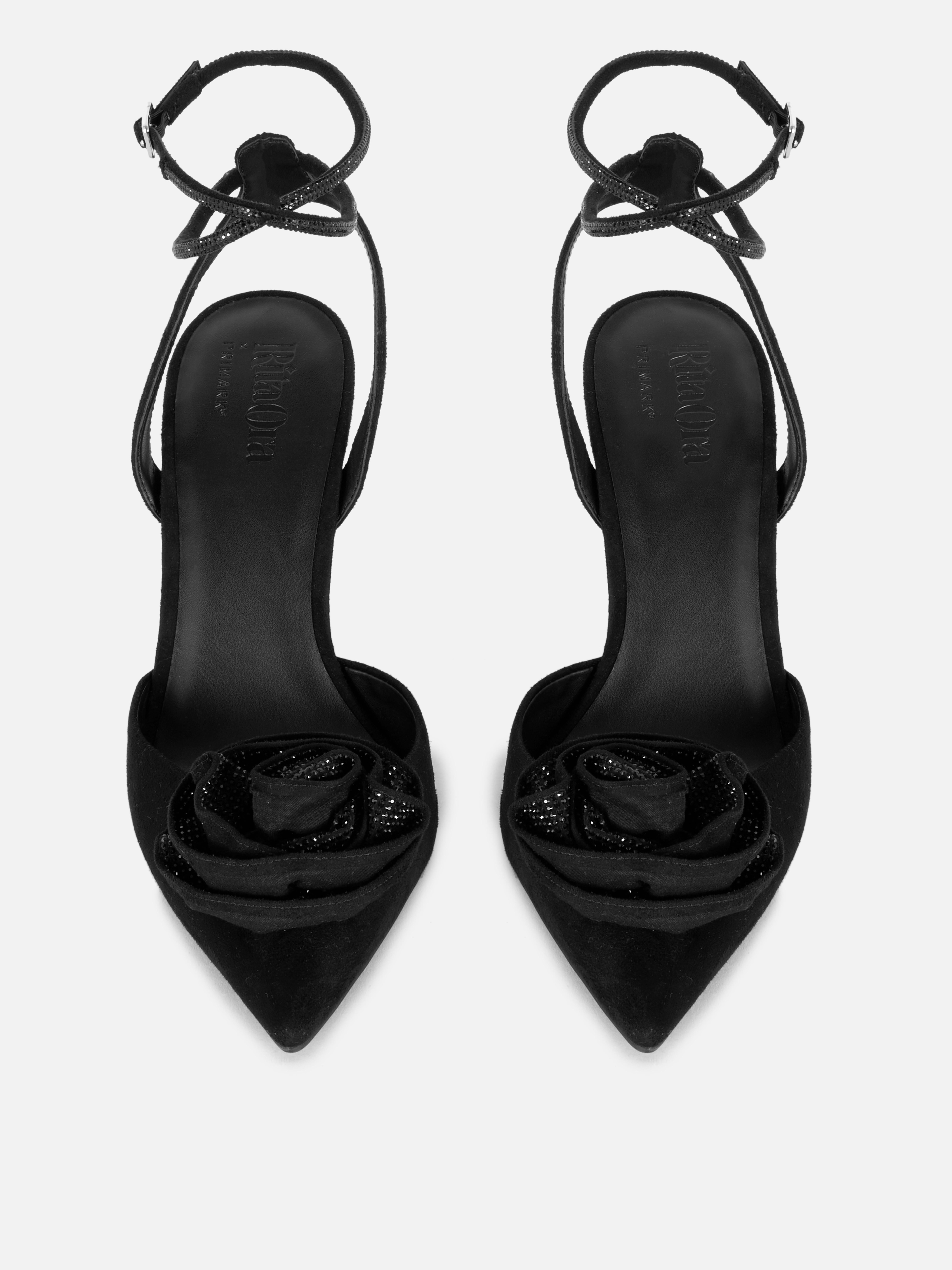 Scarpe con tacco decorate con rosa Rita Ora