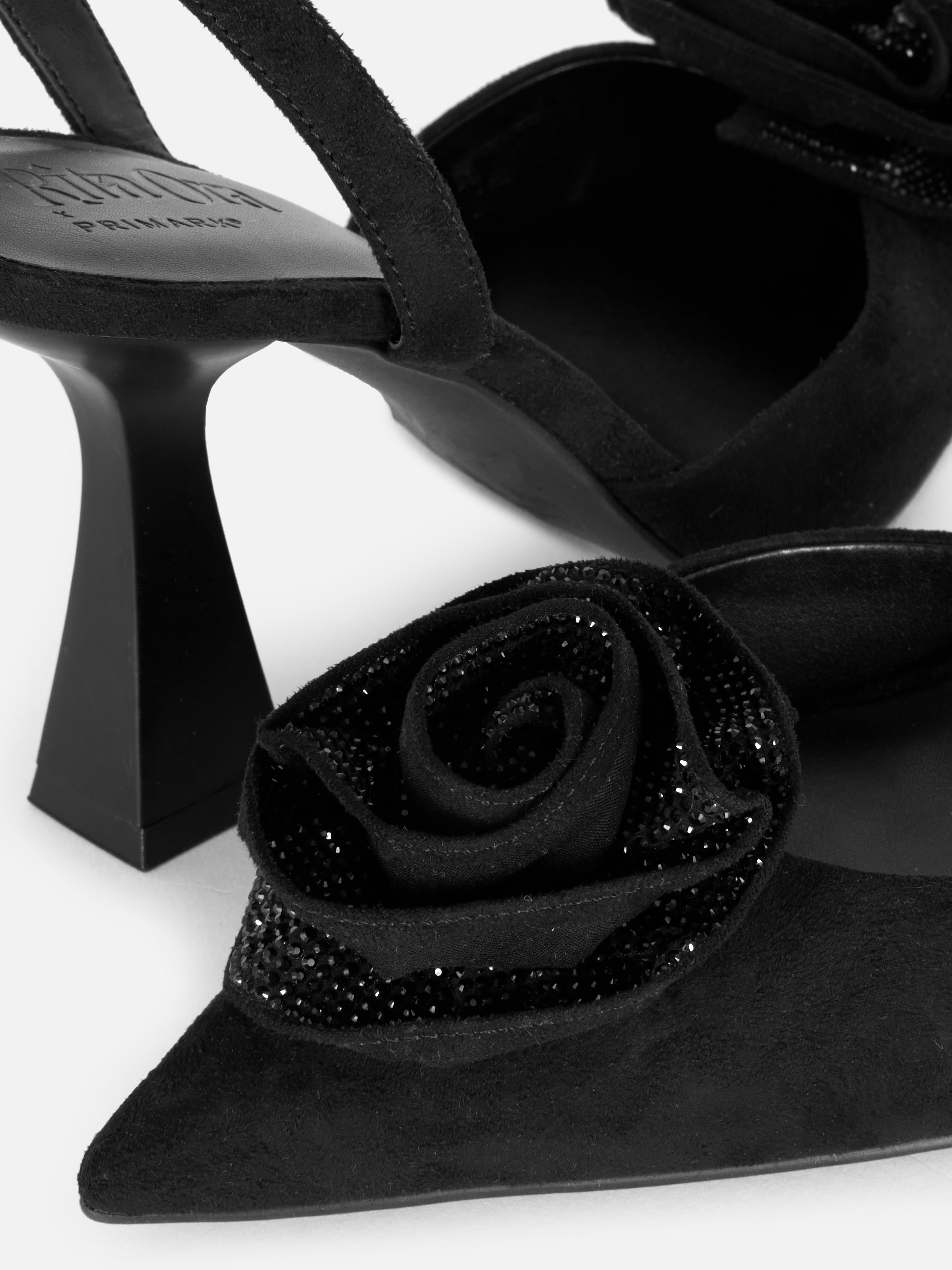 Scarpe con tacco decorate con rosa Rita Ora