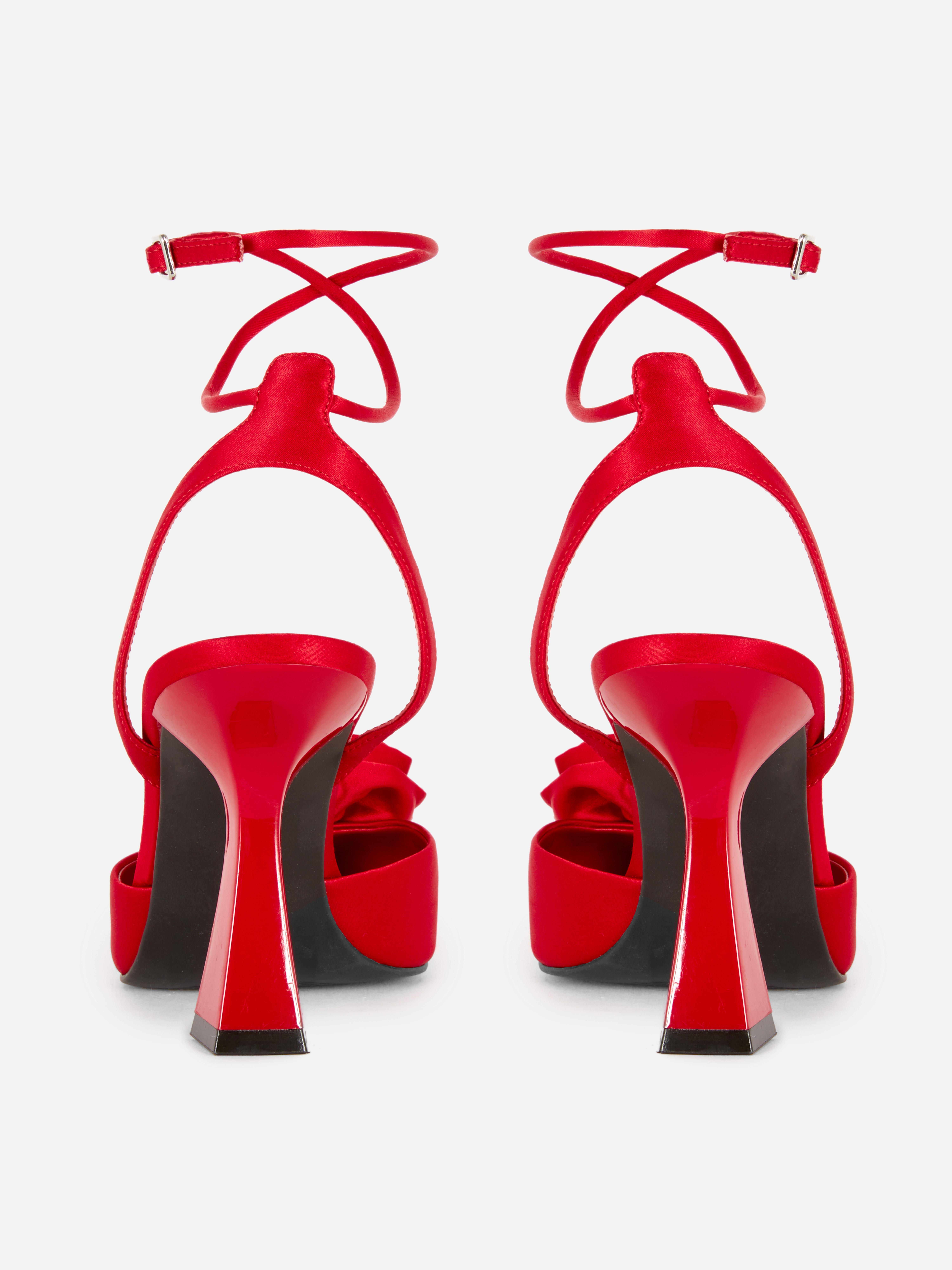 Rita Ora Satin Rose Court Shoes
