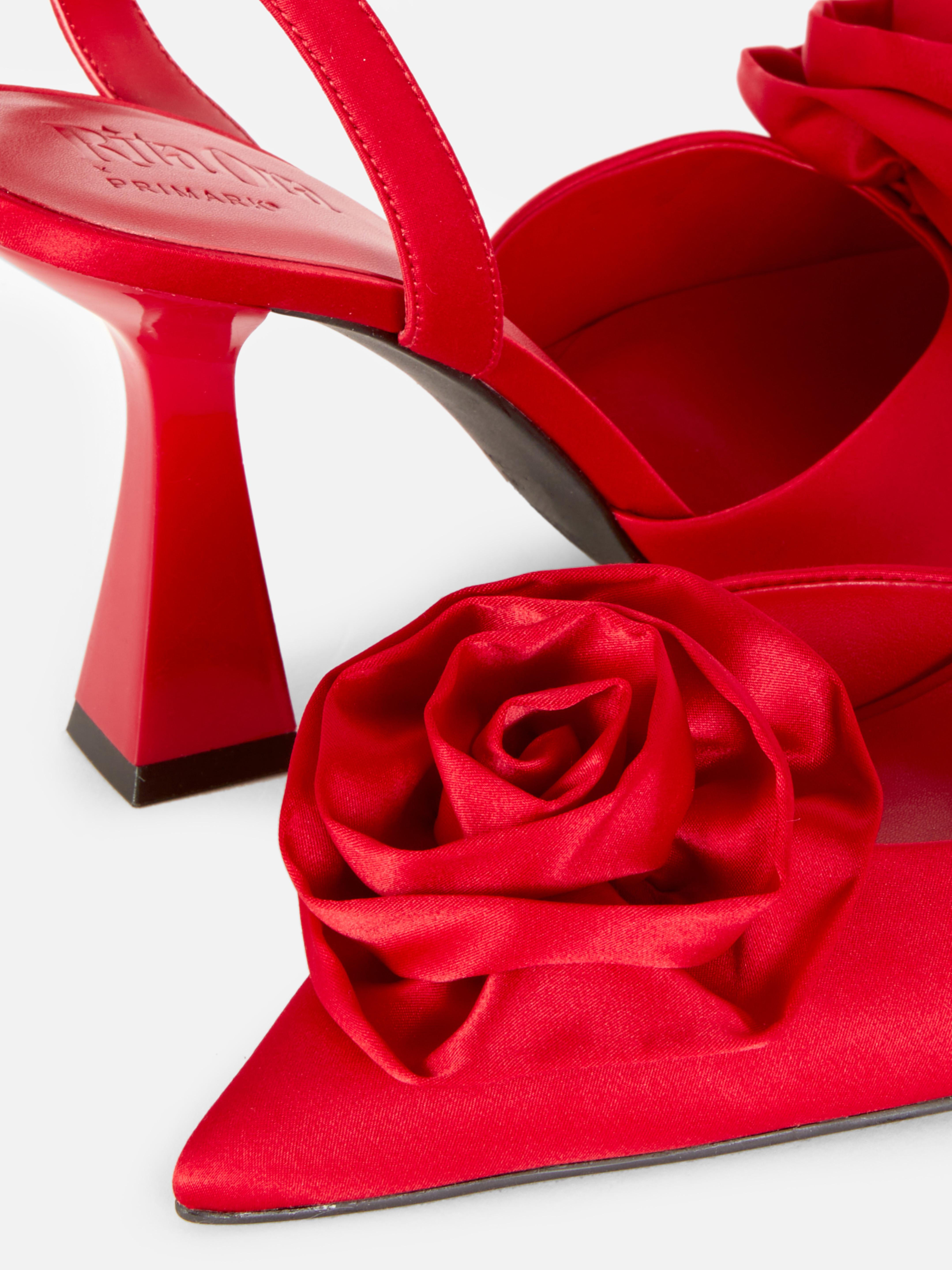 Rita Ora Satin Rose Court Shoes
