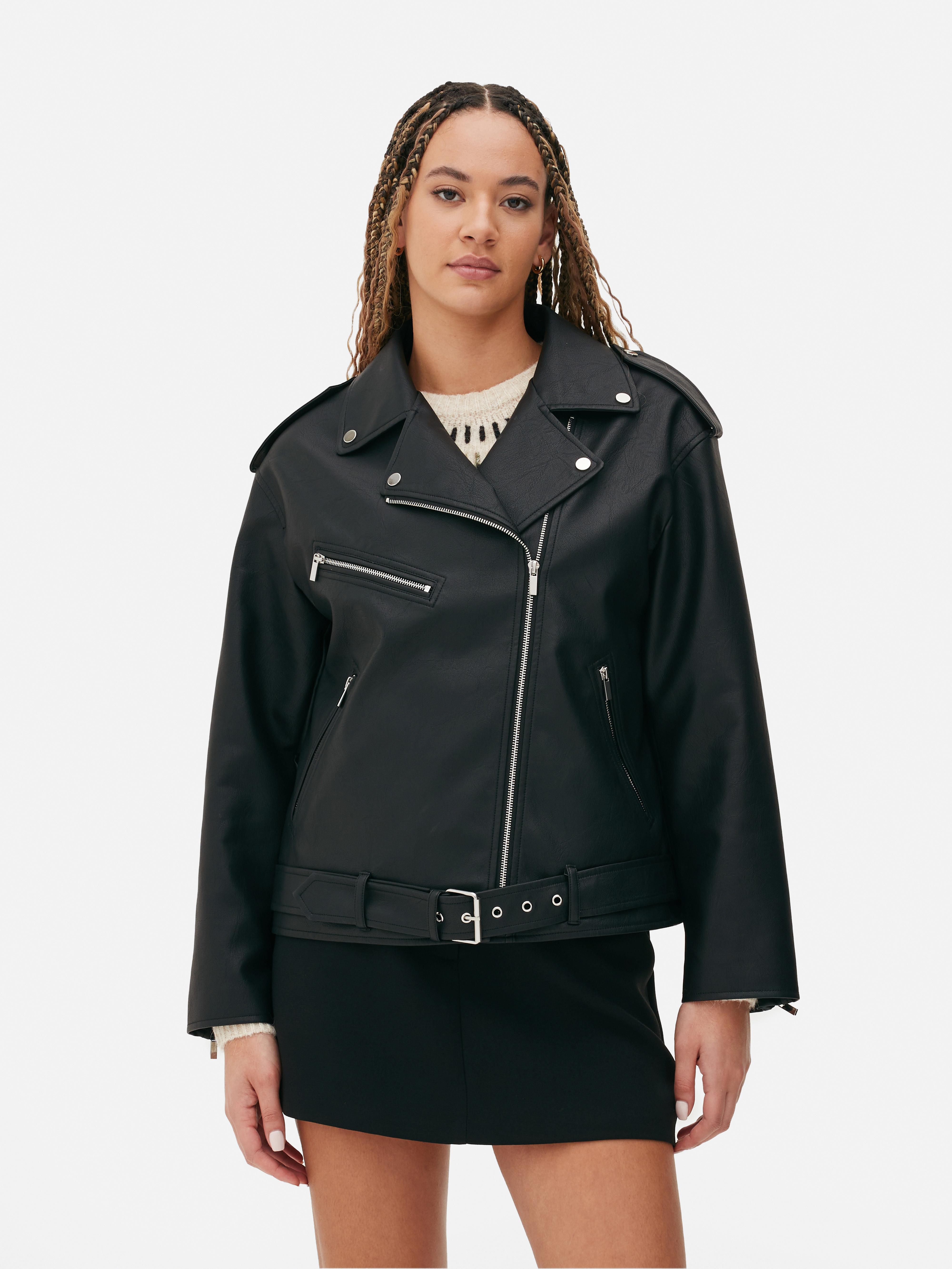 Primark black store leather jacket