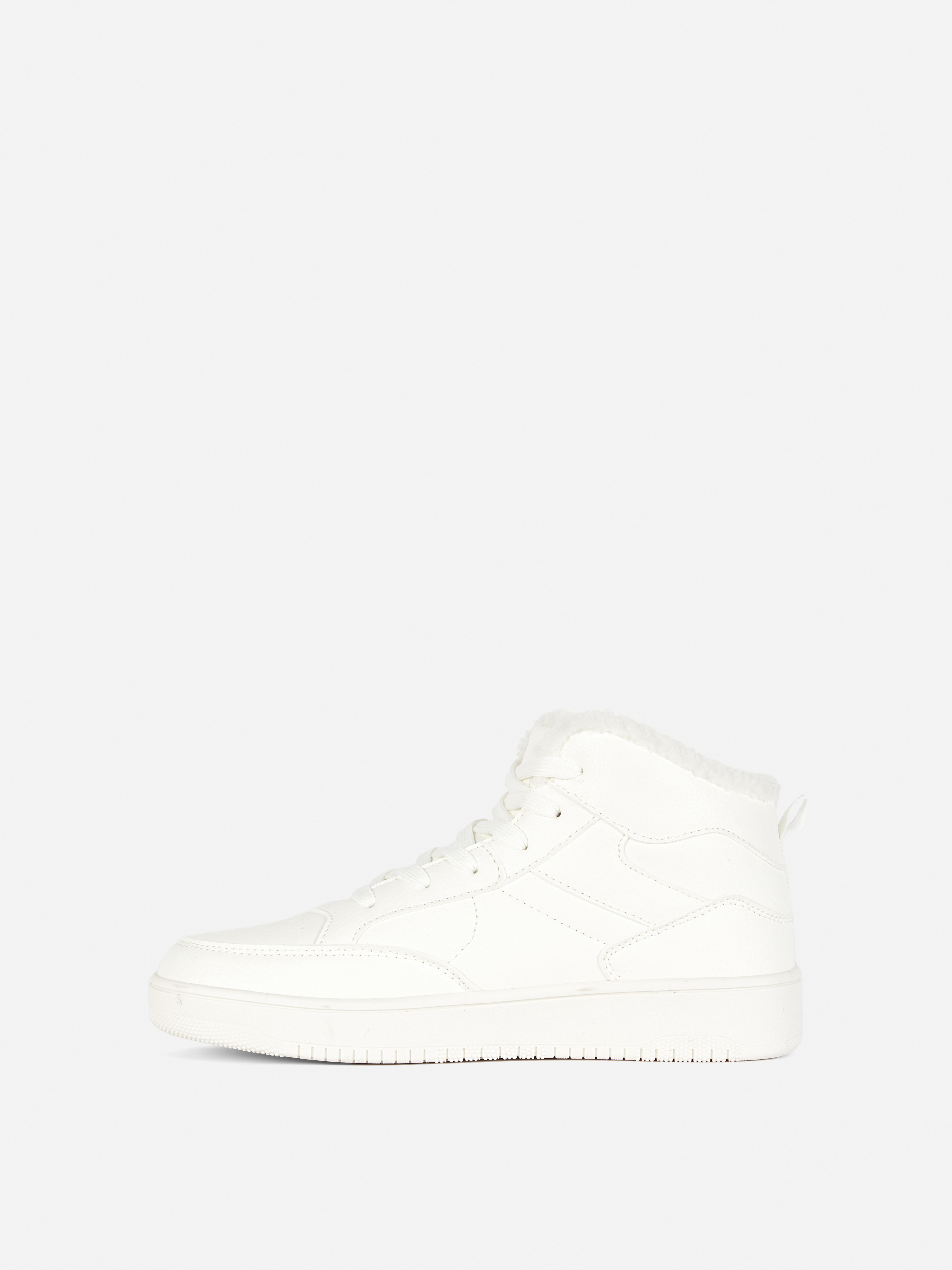 Pantofi sport înalți cu blană artificială