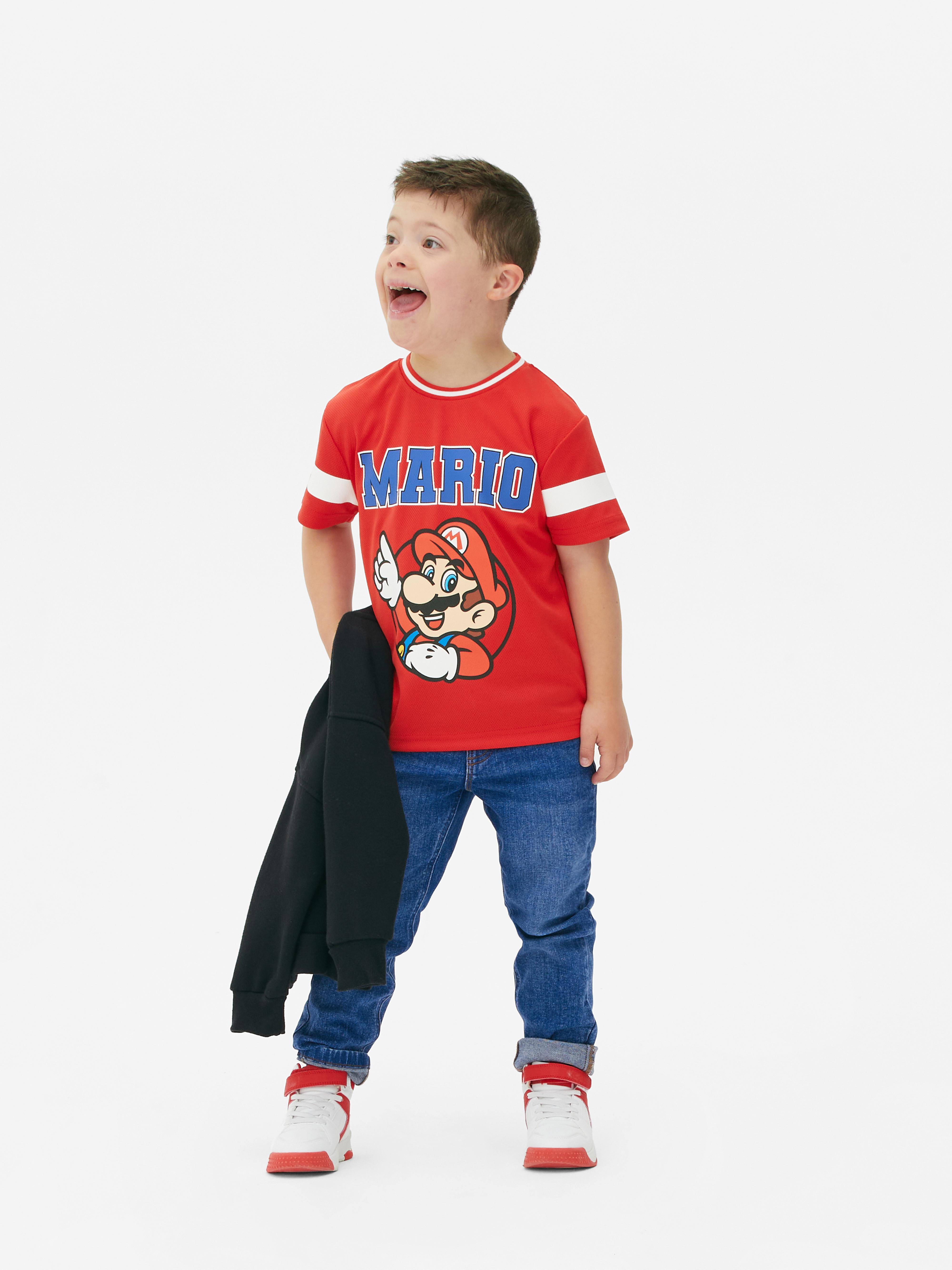 T-shirt malha rede Super Mario