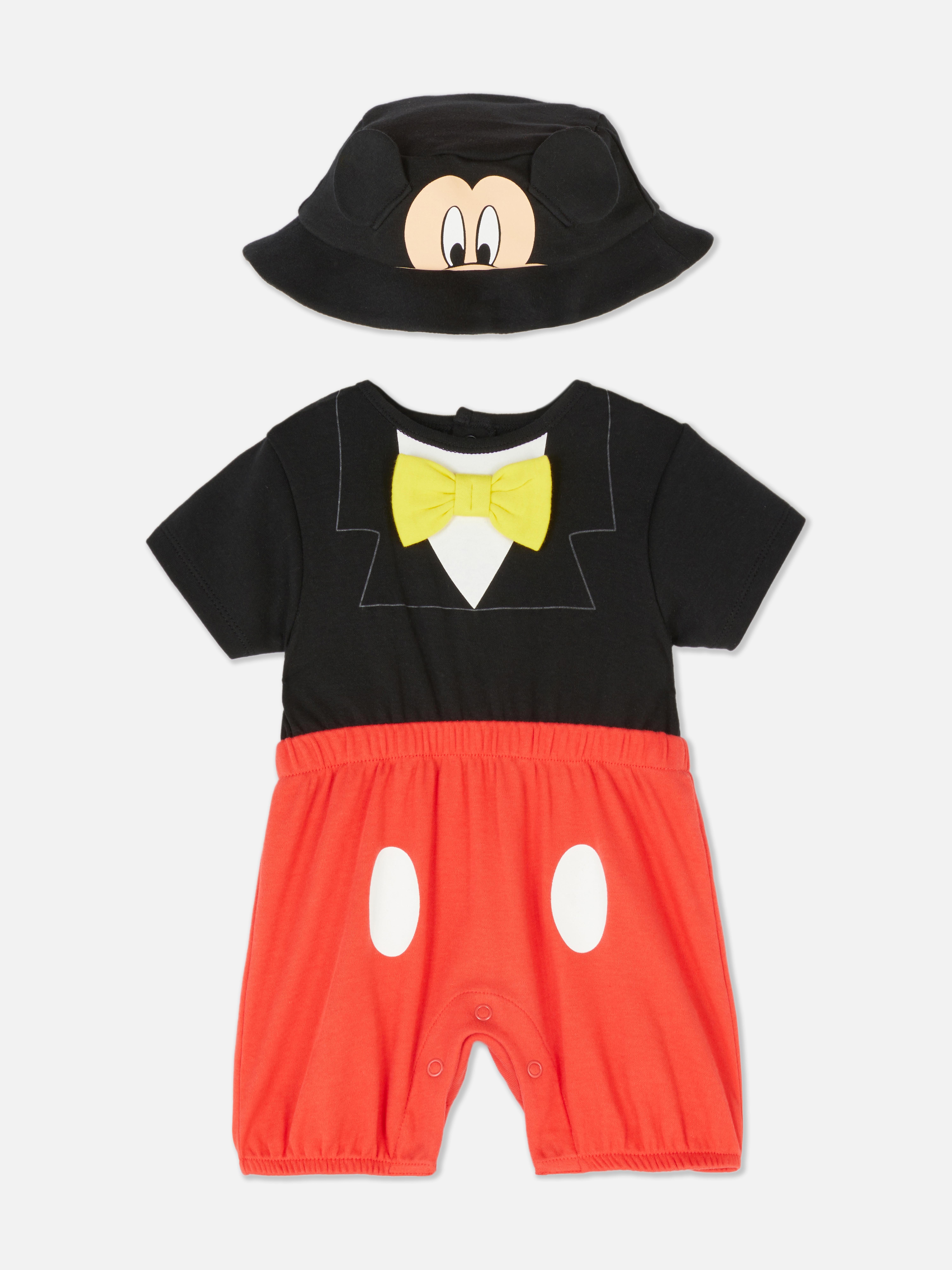 Conjunto macacão curto/chapéu Disney Mickey
