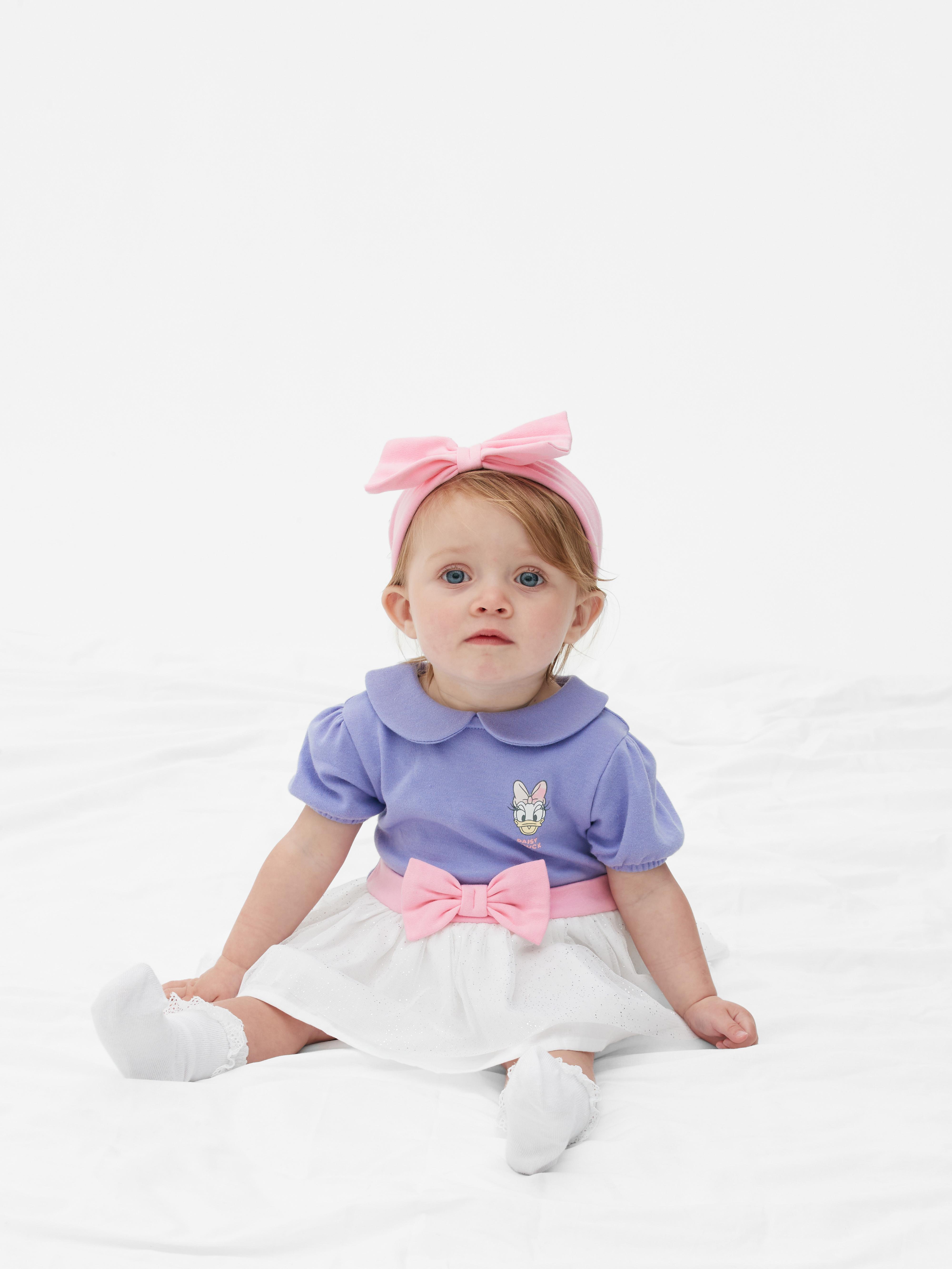 Baby Girls Purple Disney’s Daisy Duck Dress Up Romper Set Primark