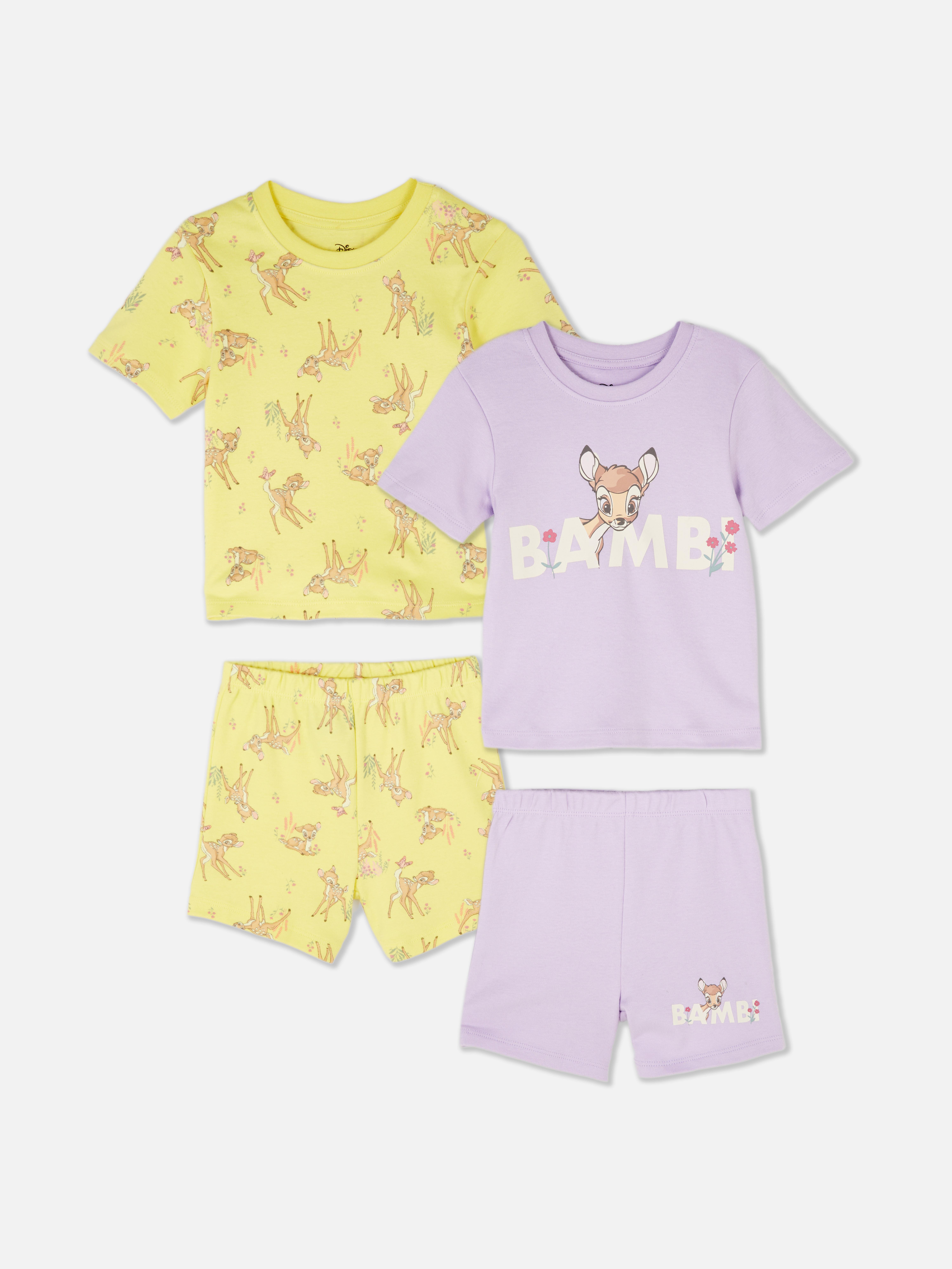 2pk Disney's Bambi Short Sleeve Pyjamas